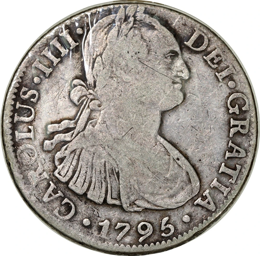 Mexico, silver 8 reales, 1795Mo FM