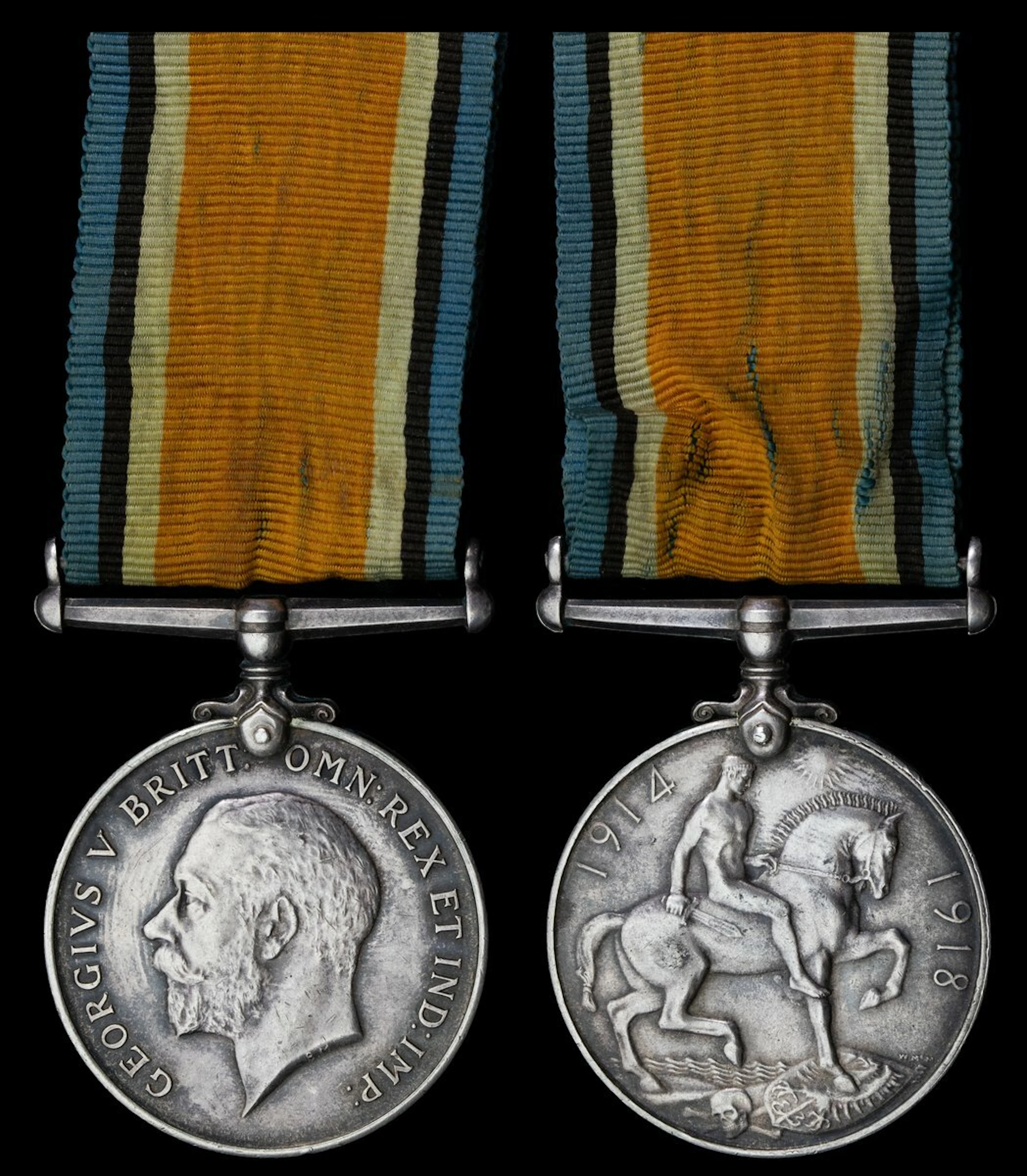 The British War Medal to Able Seaman H. S. Cross, who was 'mentioned'