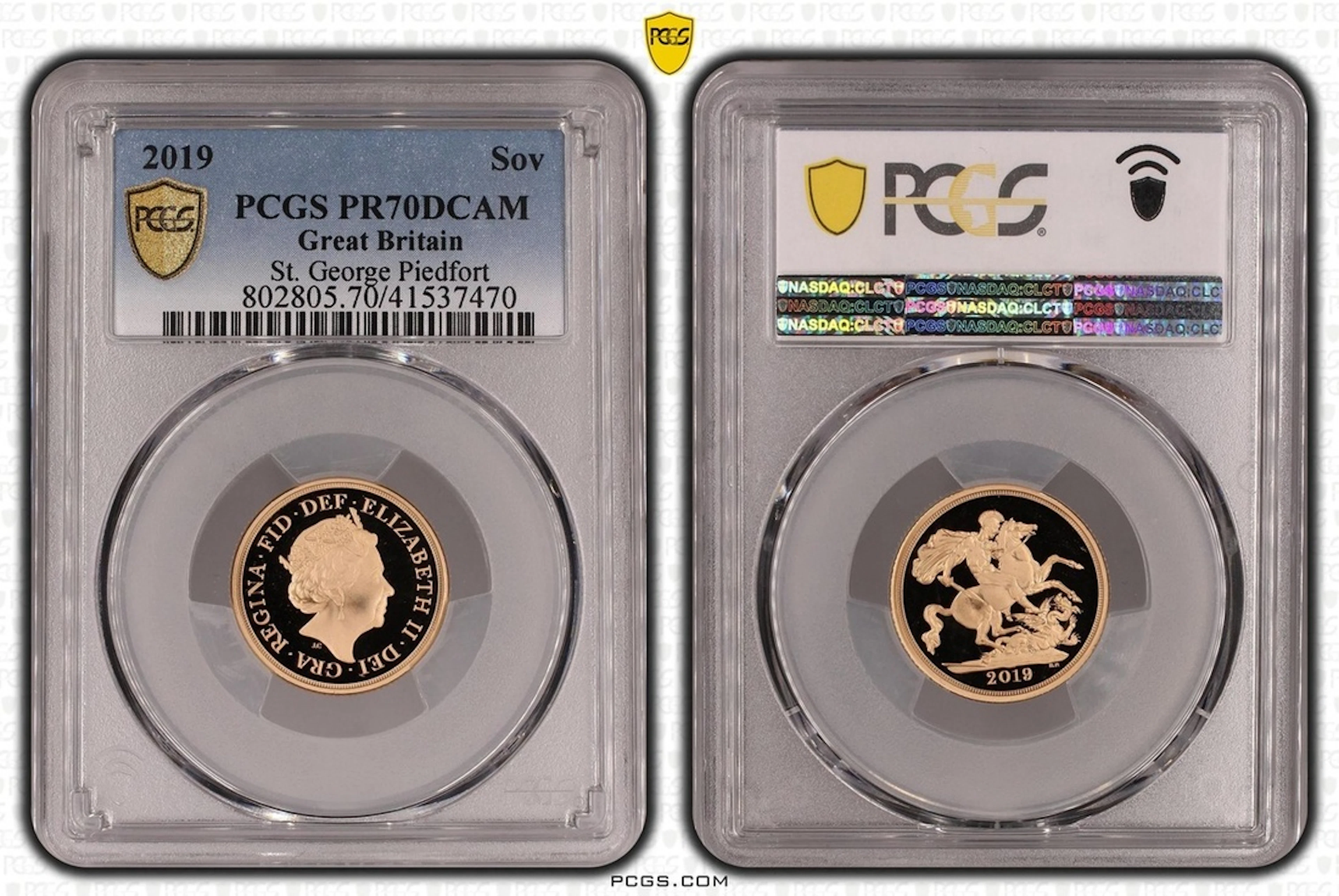 PCGS PR70 DCAM | *Top Pop* | Elizabeth II (1952-2022), Proof Piedfort