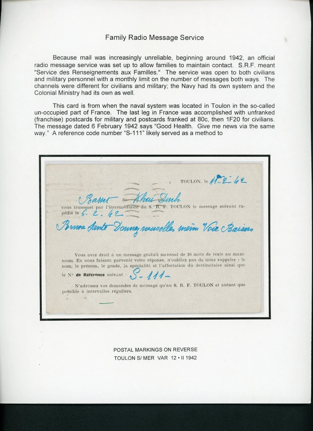Indo-China French Indo-Chinese Post Office Military Mail