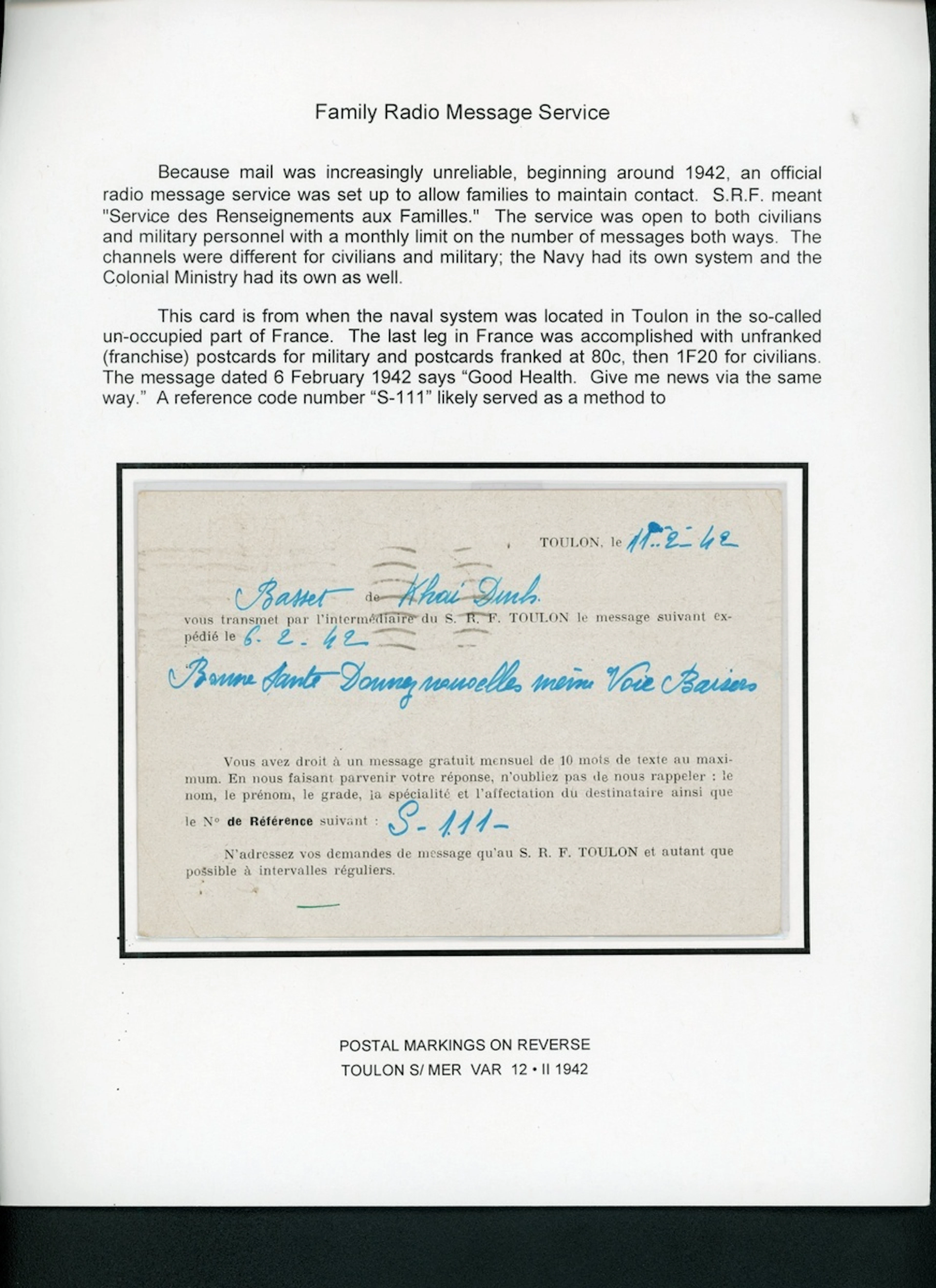 Indo-China French Indo-Chinese Post Office Military Mail