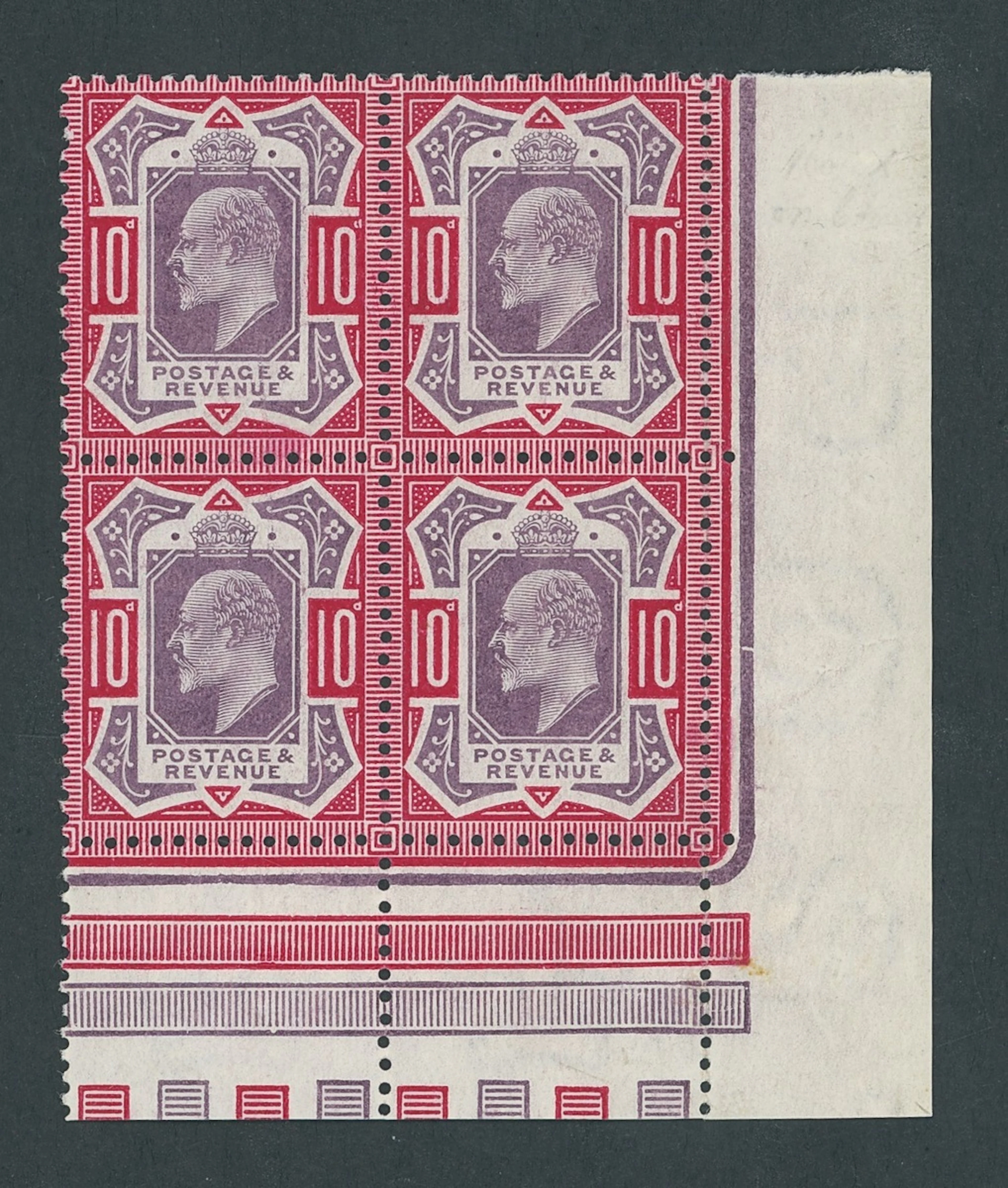 Great Britain King Edward VII 1902-10 De La Rue 10d. slate-purple