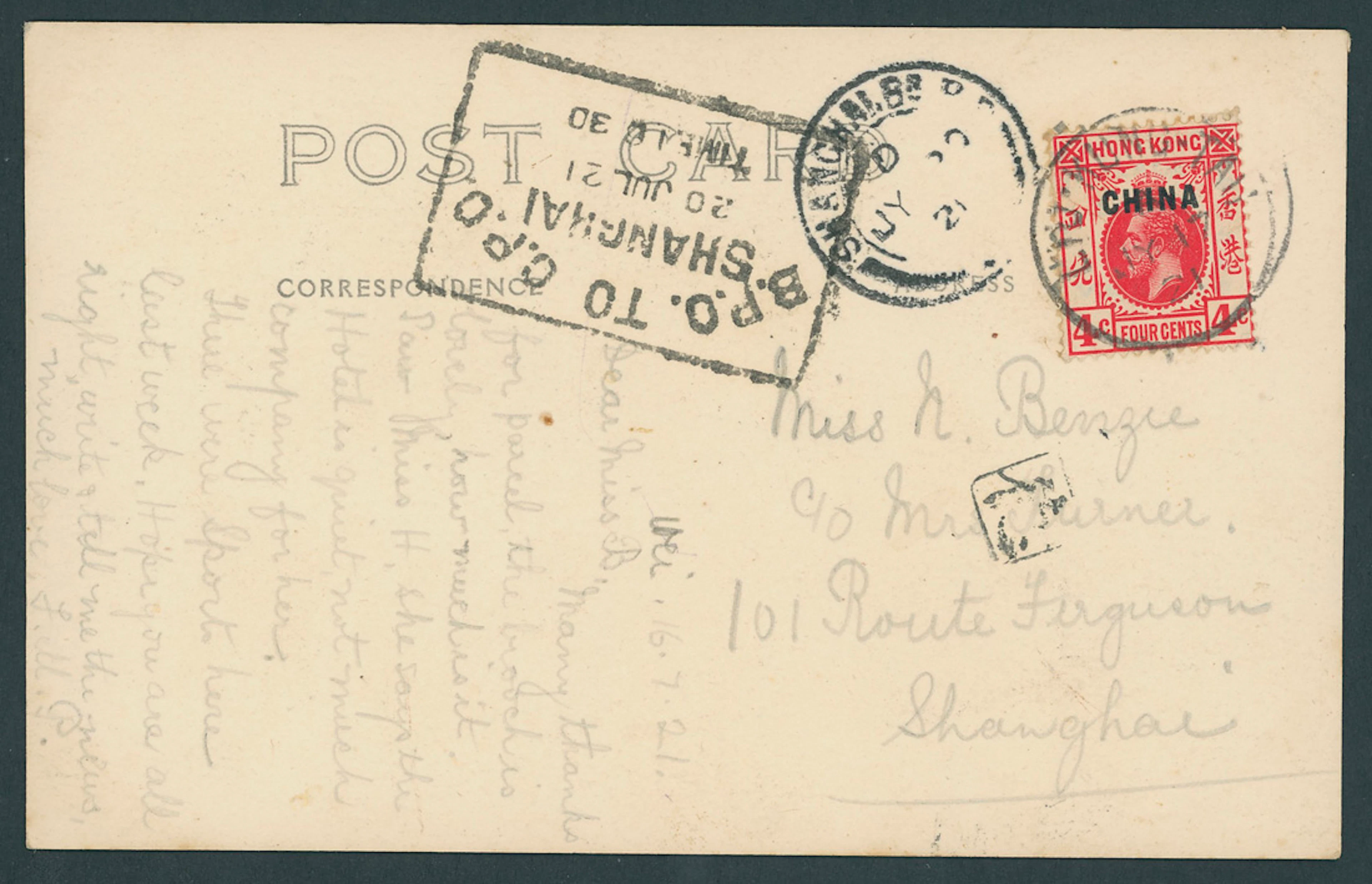 Hong Kong Treaty Ports Wei Hai Wei Liu Kung Tau 1921 (17 July) real