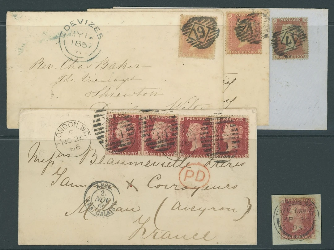 Great Britain Small Line Engraved selection (5 items)