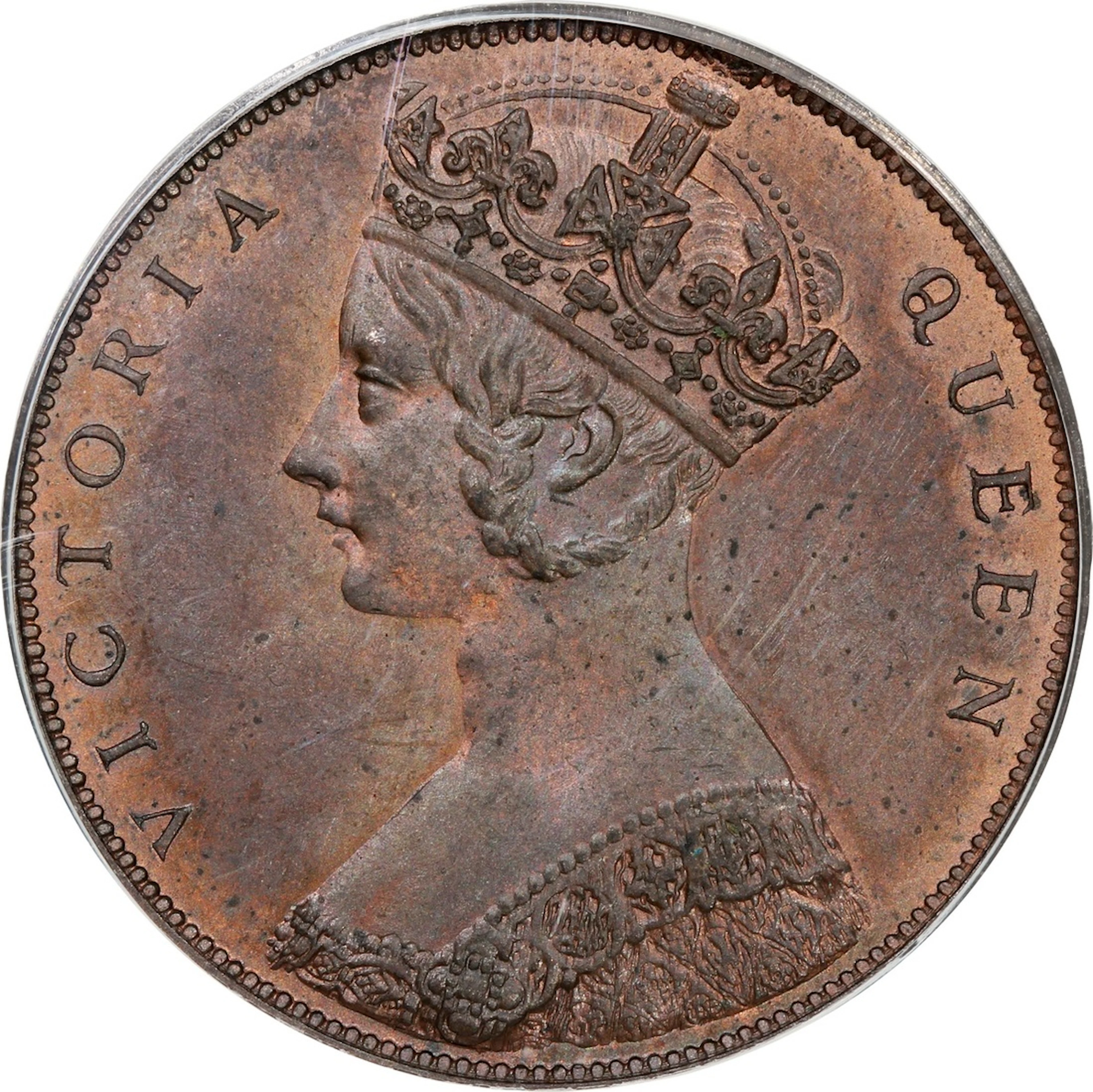 Hong Kong, Victoria, [PCGS MS64BN] bronze 1 cent, 1863