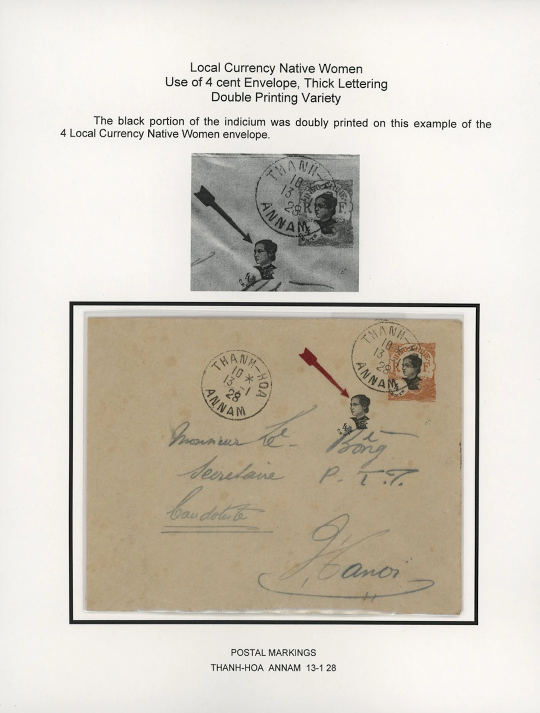 Indo-China French Indo-Chinese Post Office 1922 Native Women issue - stationery