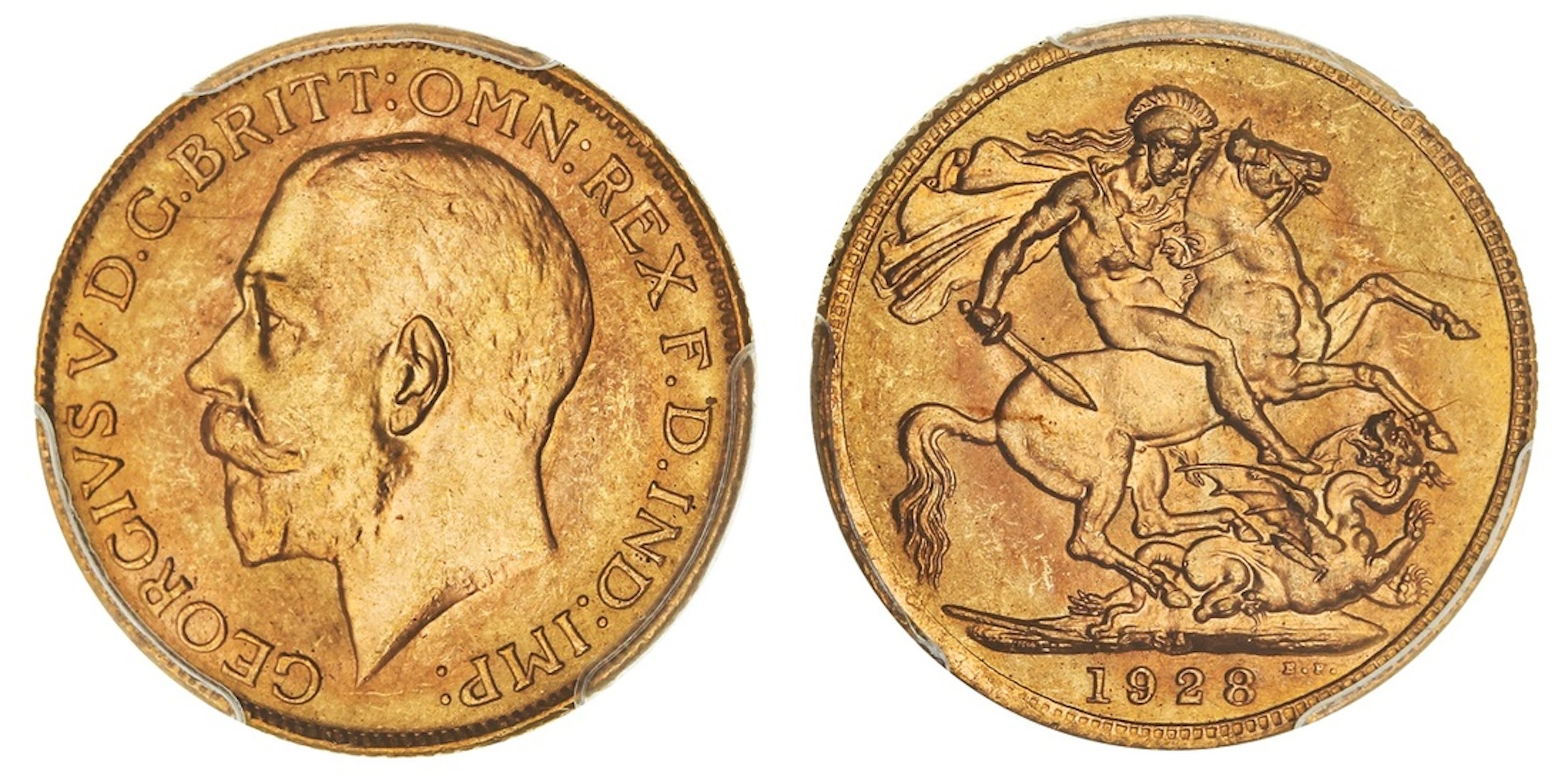 PCGS MS65 | South Africa, George V (1910-1936), Sovereign, 1928-SA