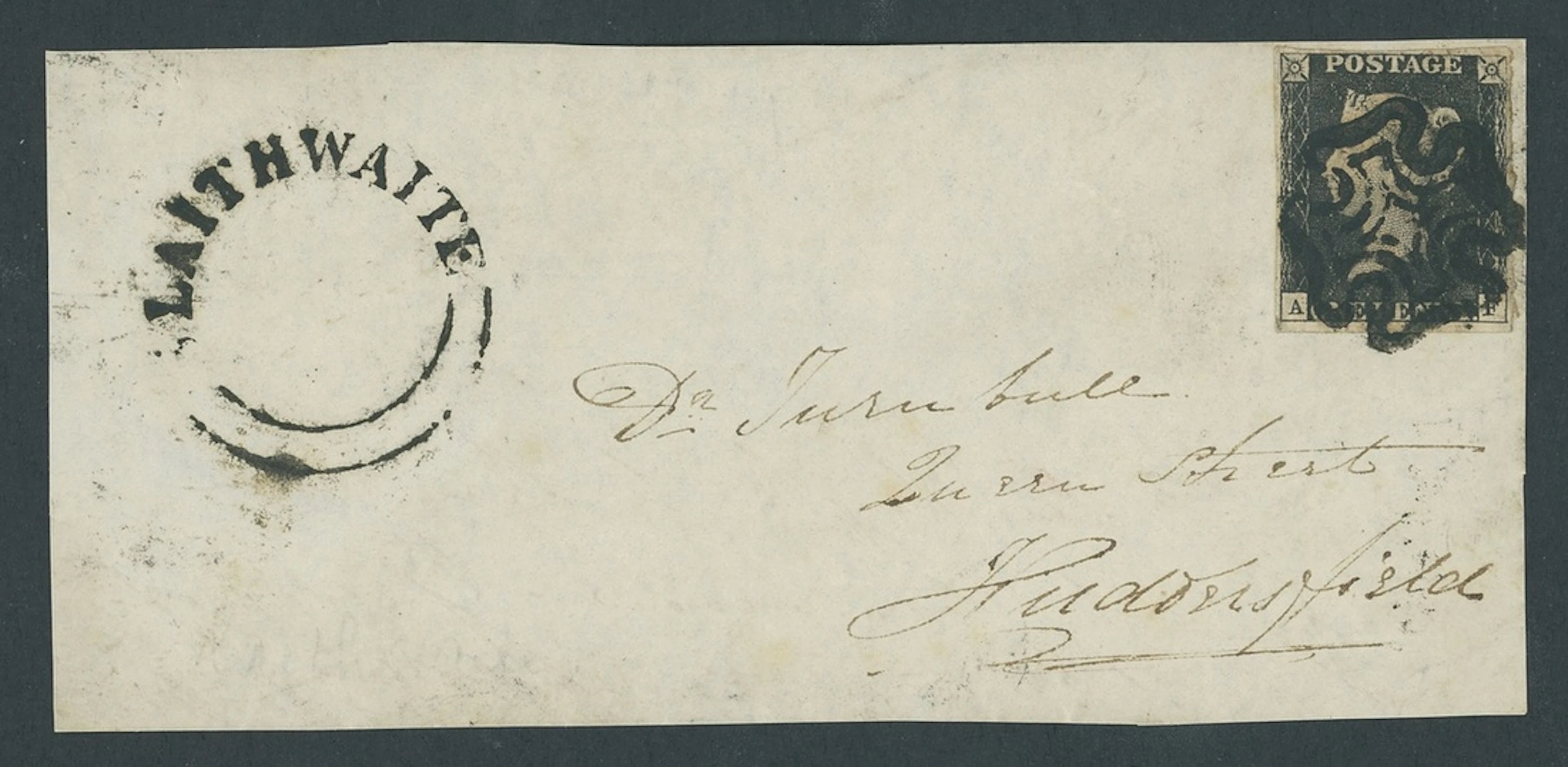Great Britain 1840 One Penny Black Plate 9 AF, good to large margins