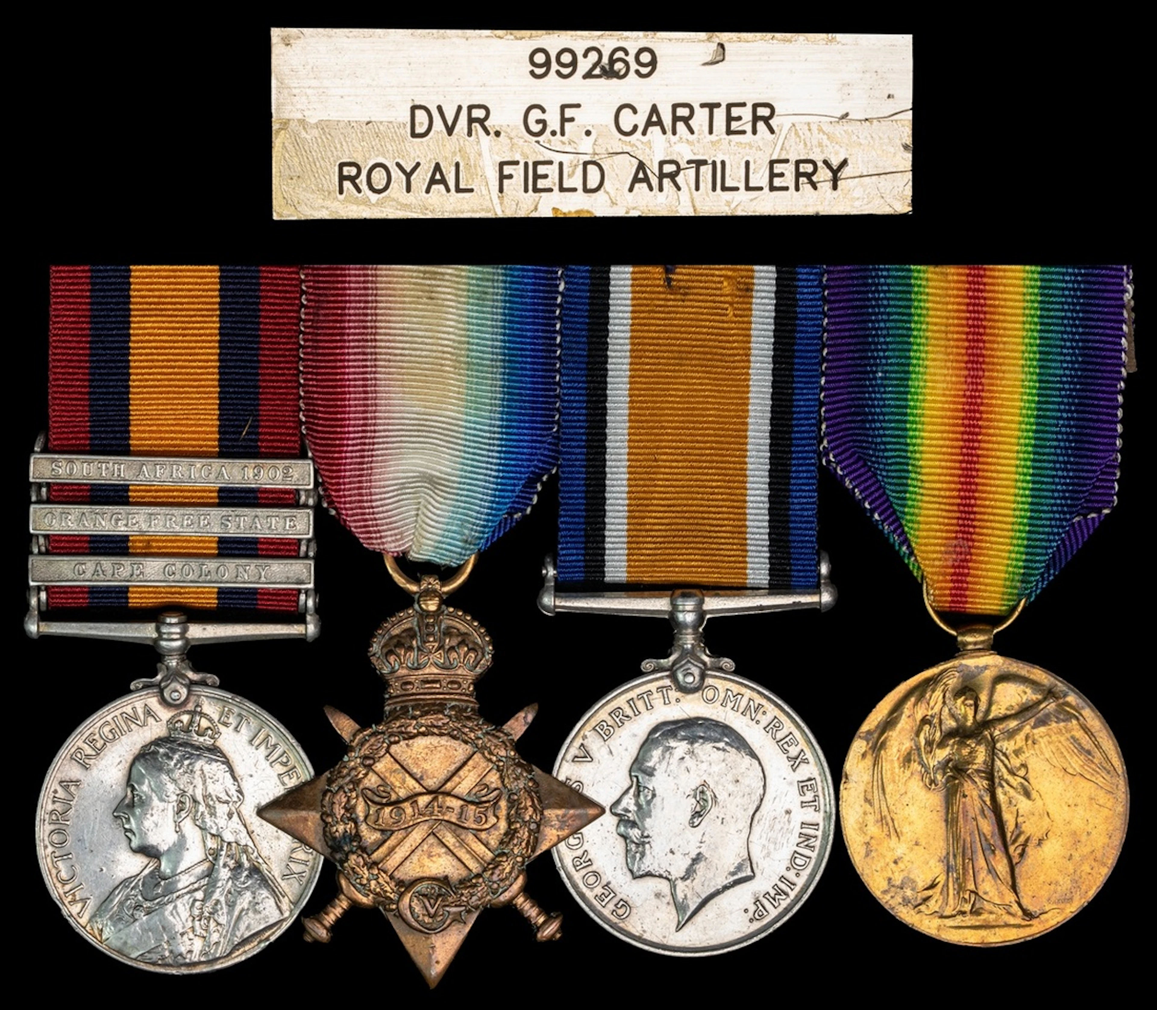 Four: Driver G. F. Carter, Royal Field Artillery Queen's South Africa