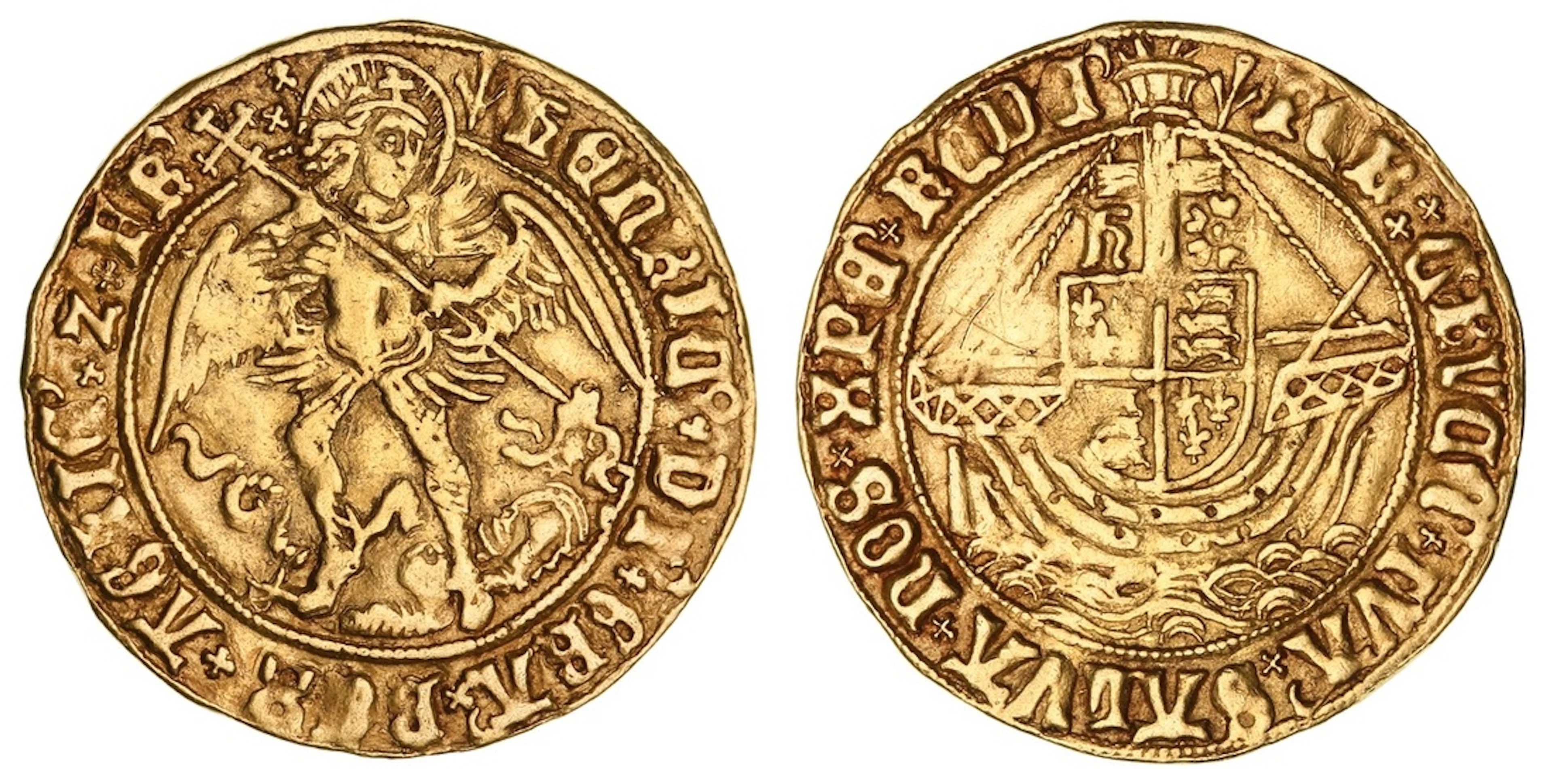 Henry VII (1485-1509), Angel, 1505-1509, Type V, Tower (London), (m.m.)