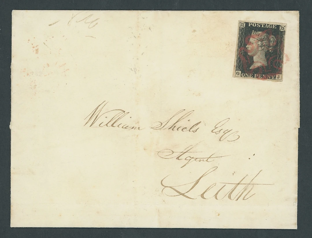 Great Britain 1840 One Penny Black Plate 6 GJ, small to large margins