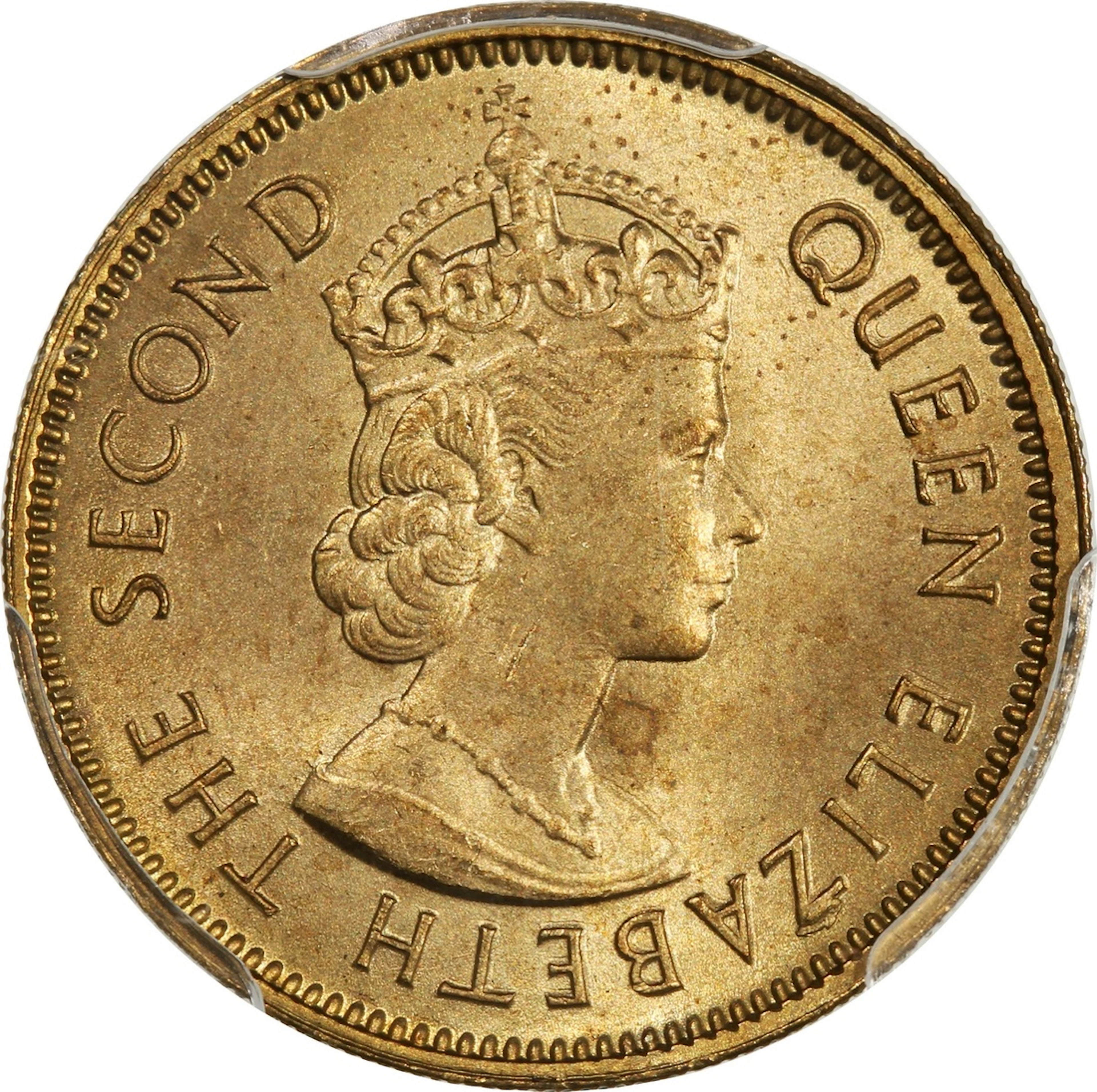 Hong Kong, [PCGS MS65] nickel brass 10 cents, 1964H