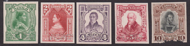 1884-1913 Post-Classic Period 1910, "Centenario", 1c., 2c., 4c., 5c.