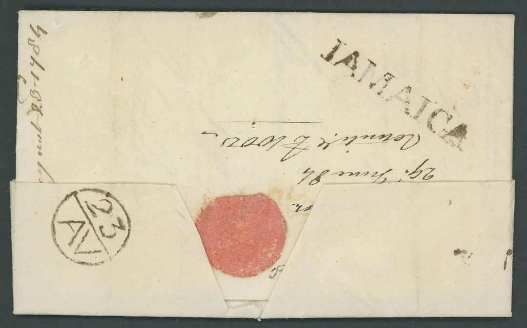 Jamaica The Kingston "jamaica" and "iamaica" Handstamps 1784 (29 June)