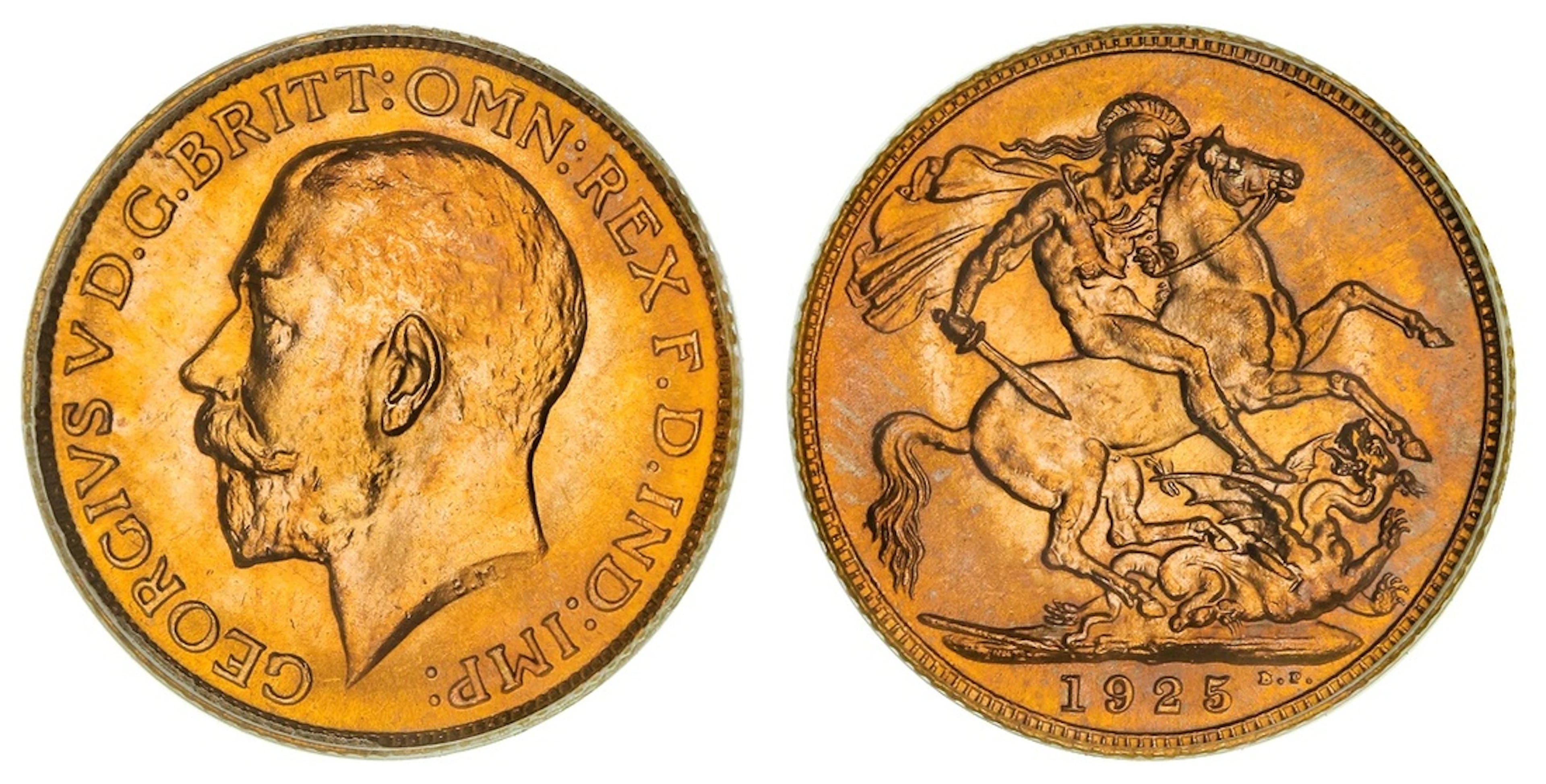 PCGS MS64 | George V (1910-1936), Sovereign, 1925 [1949-1951], London