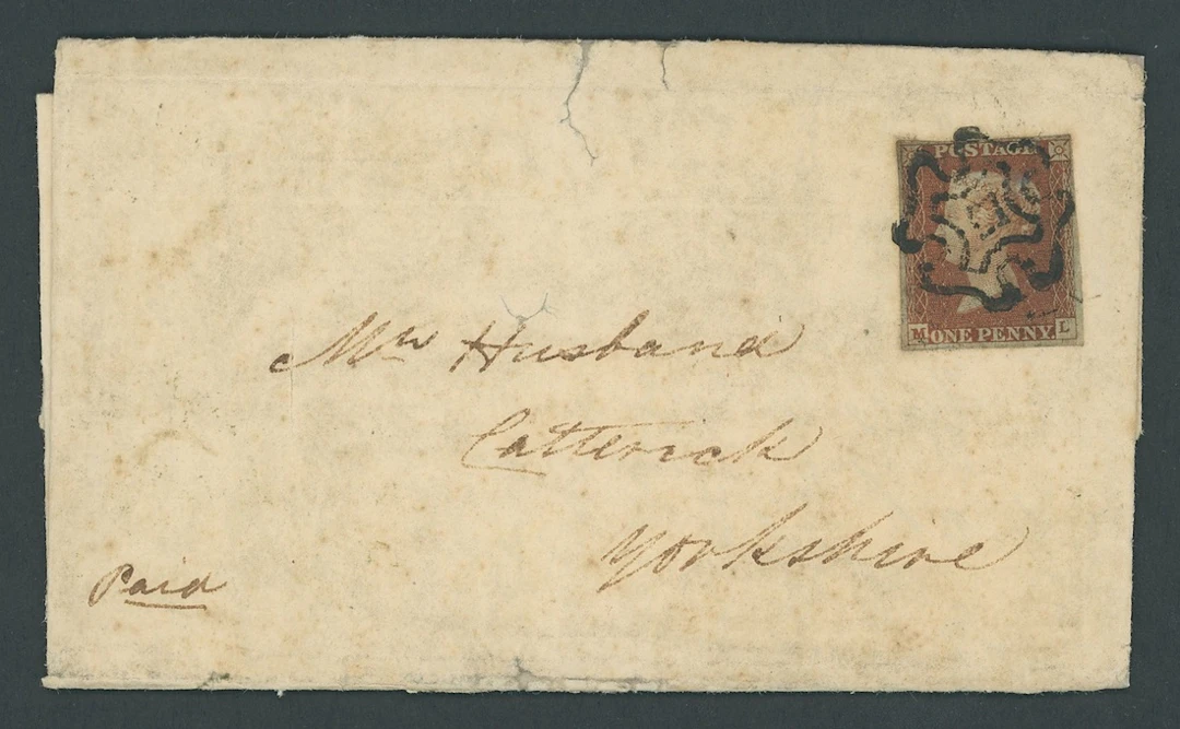 Great Britain 1841-53 One Penny Red-Brown Plate 30: ML, small to good