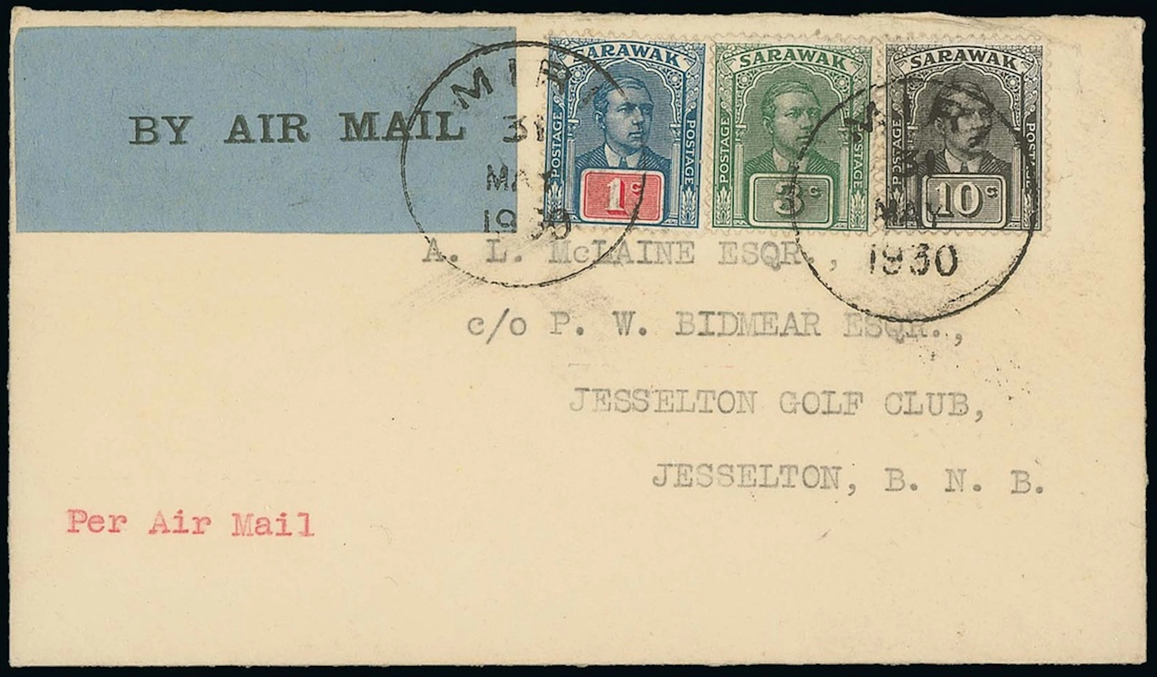 Sarawak Airmails The R.A.F. Survey Flights 1930 (3 July) envelope