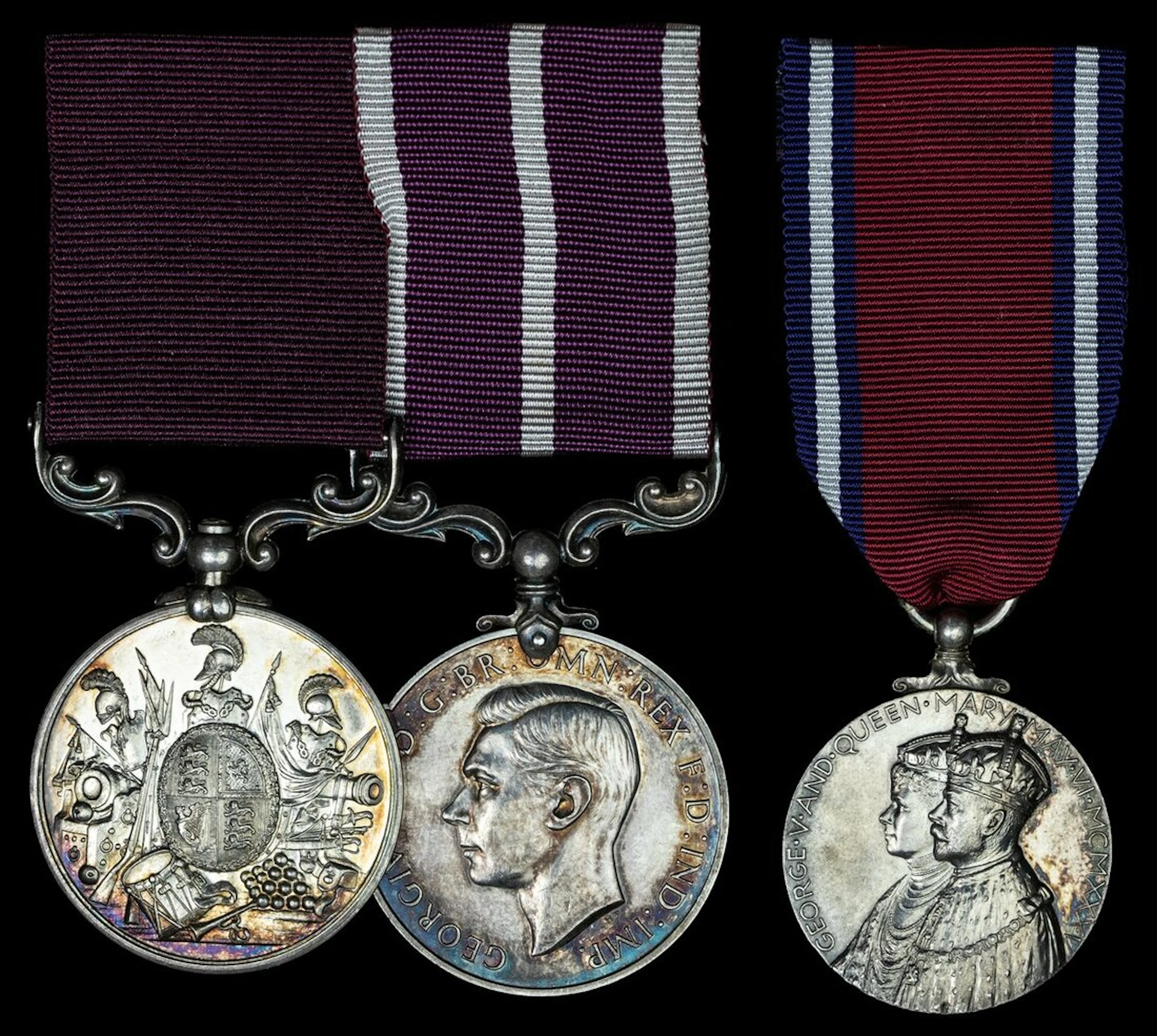The M.S.M. group of three awarded to Band Sergeant W. E. Govier, Rifle