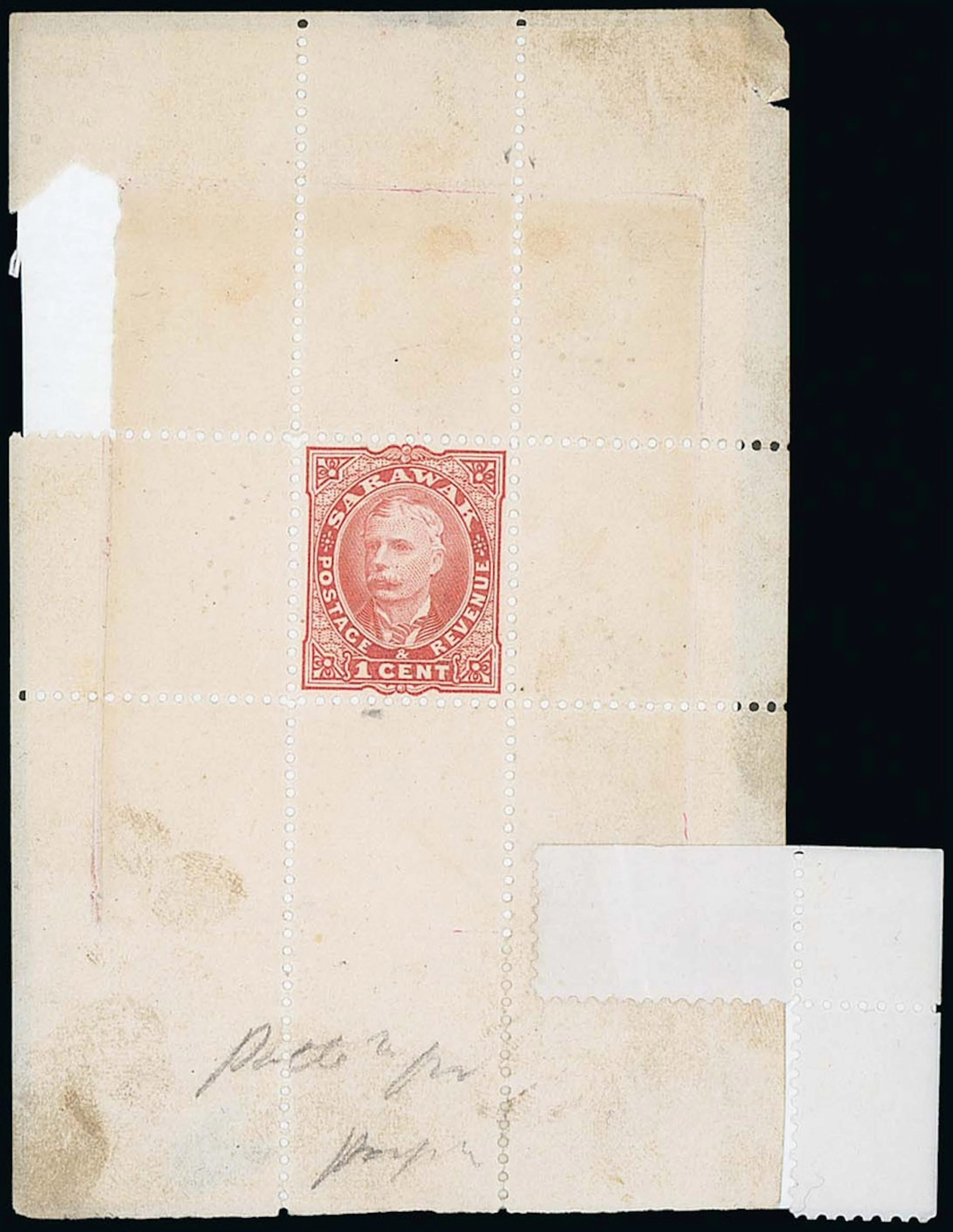 Sarawak 1895 Perkins Bacon Issue 1c. Perforated Proofs The following