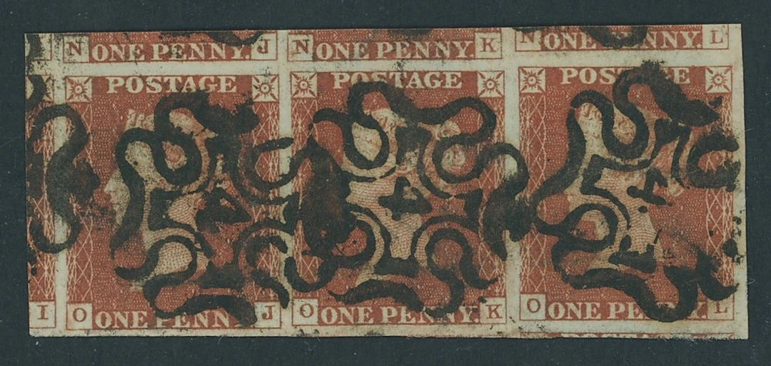 Great Britain 1841-53 One Penny Red-Brown Plate 39: OJ-OL, horizontal