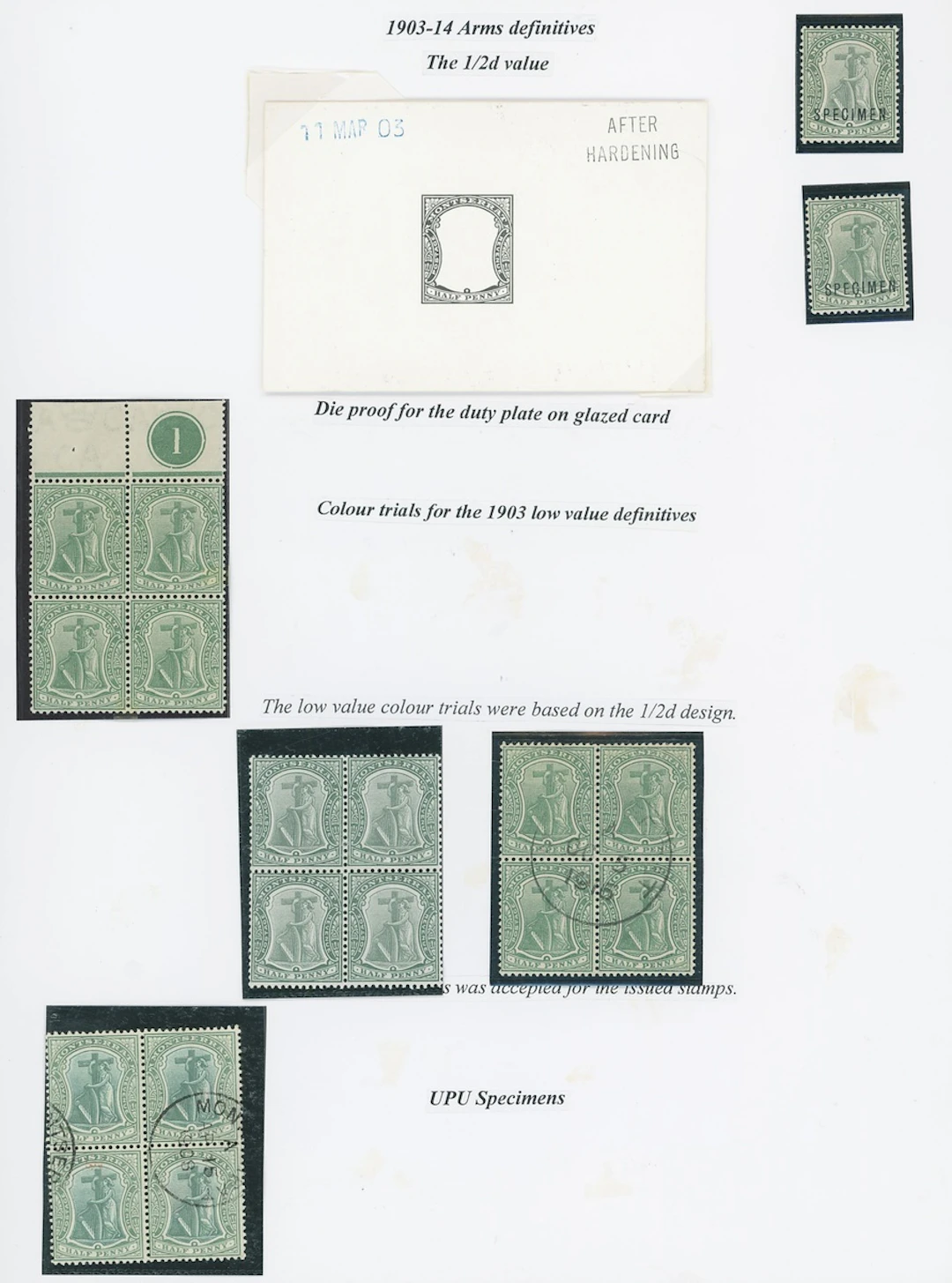 Montserrat 1903-14 Arms mint and used specialised collection on exhibition