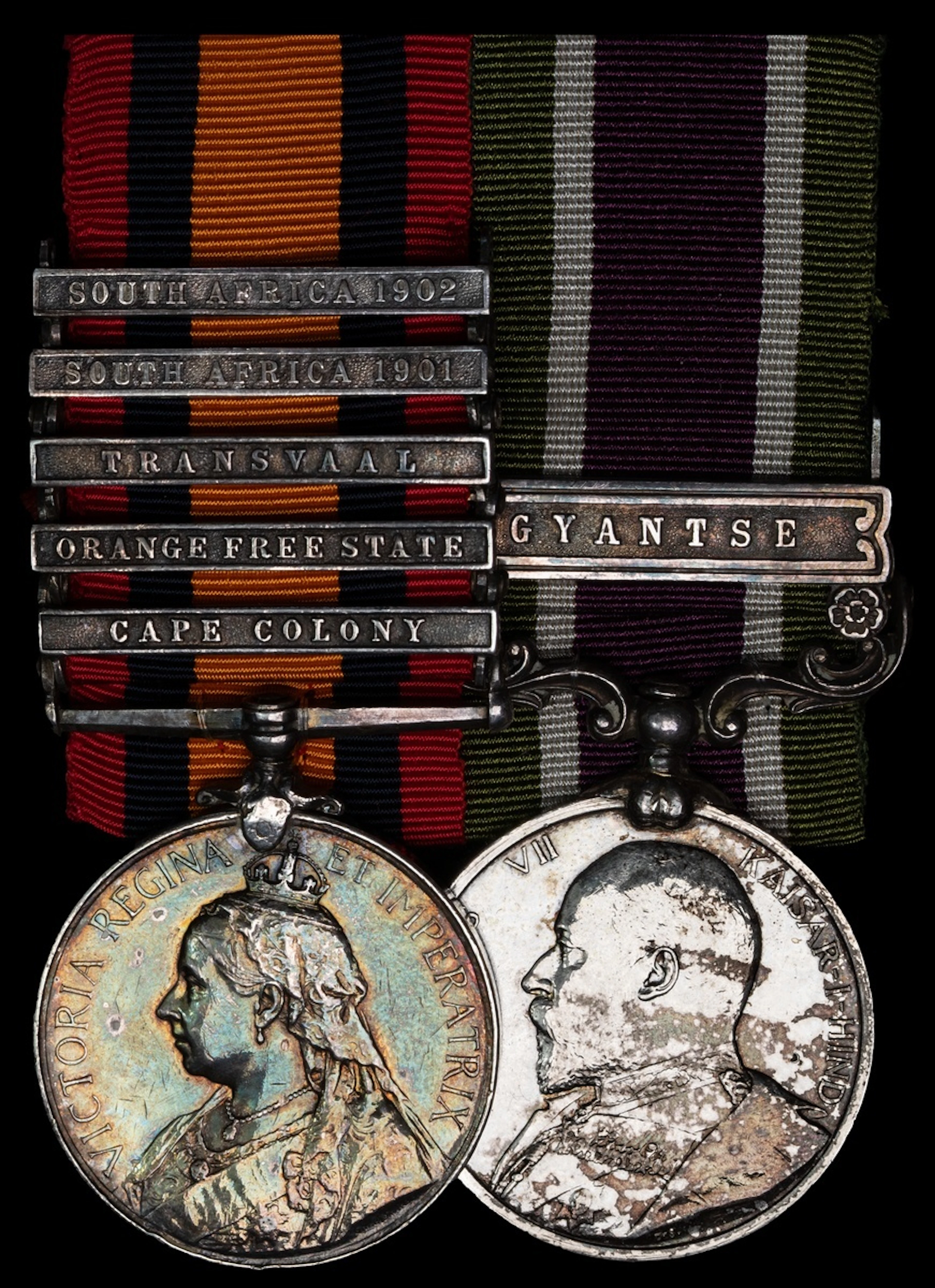 Pair: Private F. Brittain, Royal Fusiliers Queen's South Africa 1899-1902
