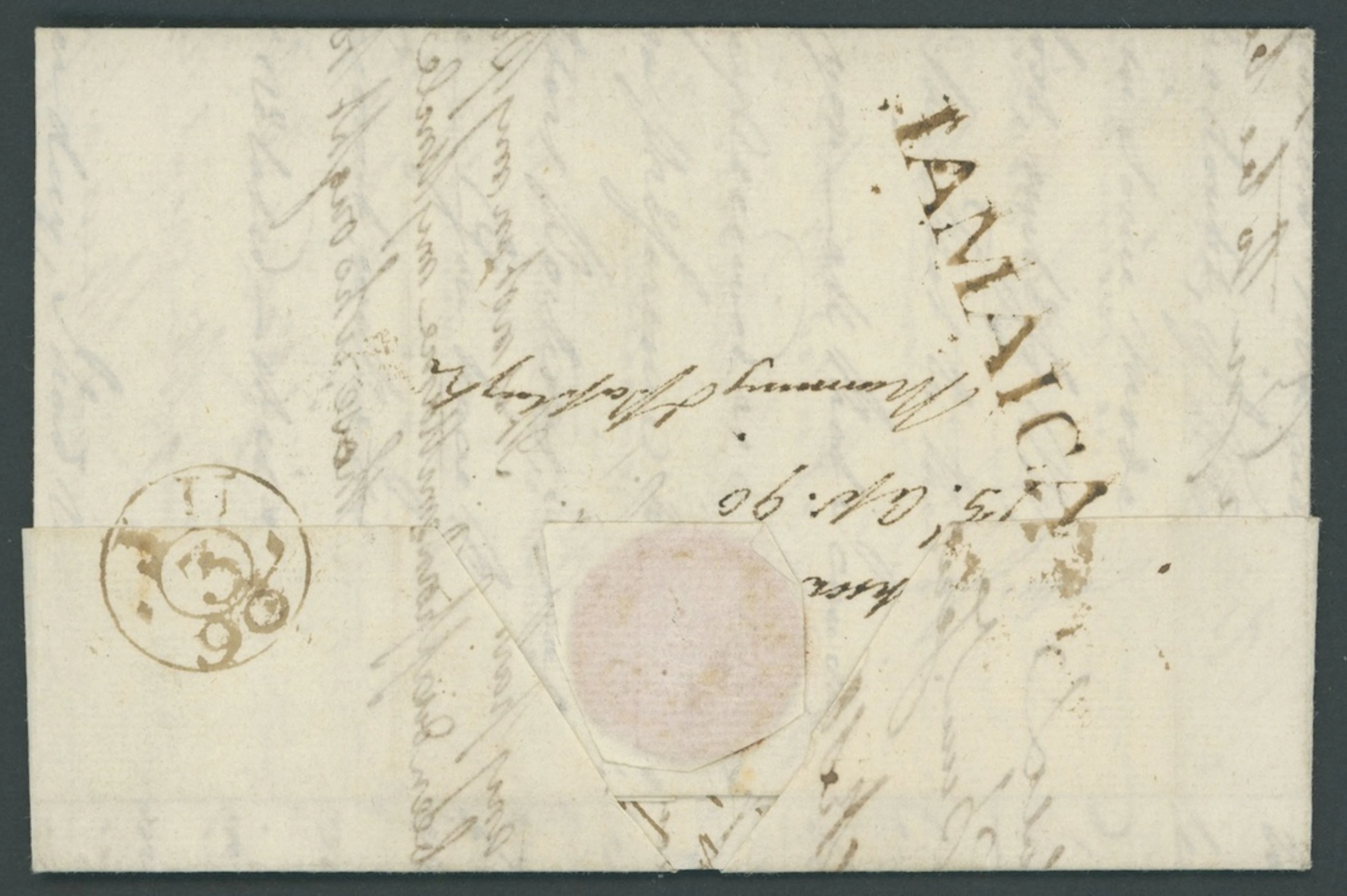 Jamaica The Kingston "jamaica" and "iamaica" Handstamps 1790 (13 Apr.)