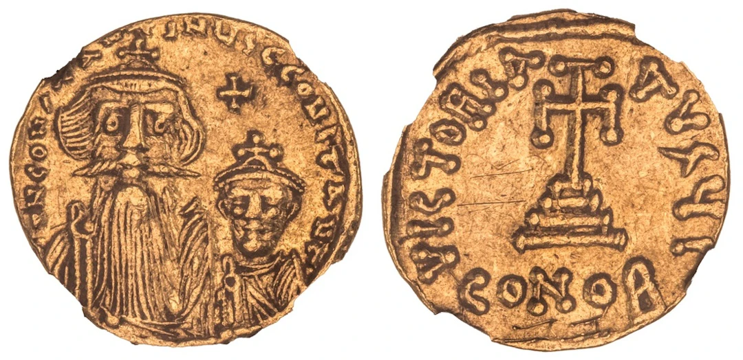 Byzantine Empire, Constans II (641-668), AV Solidus, 10th Officina