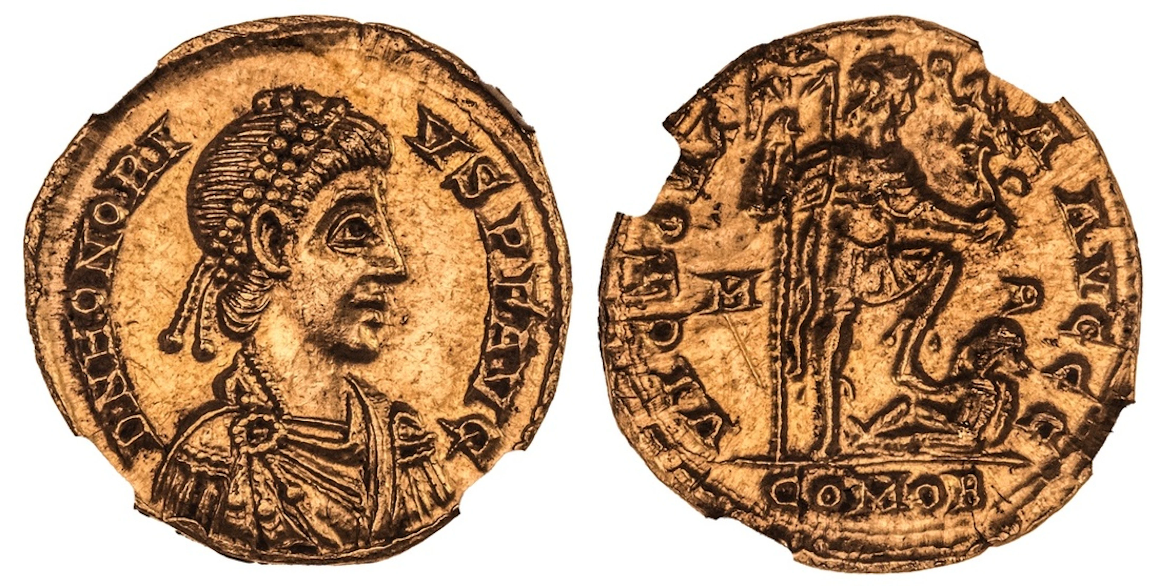 NGC Ch AU | Roman Empire, Honorius (AD 393-423), AV Solidus, struck