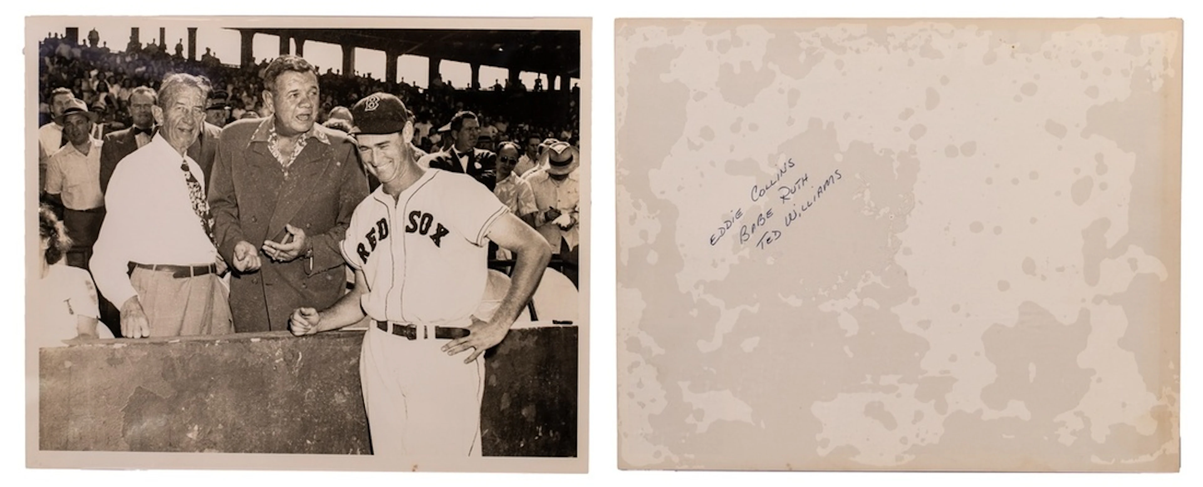PSA AUTHENTIC | USA, Baseball Press Photograph, Babe Ruth and Ted