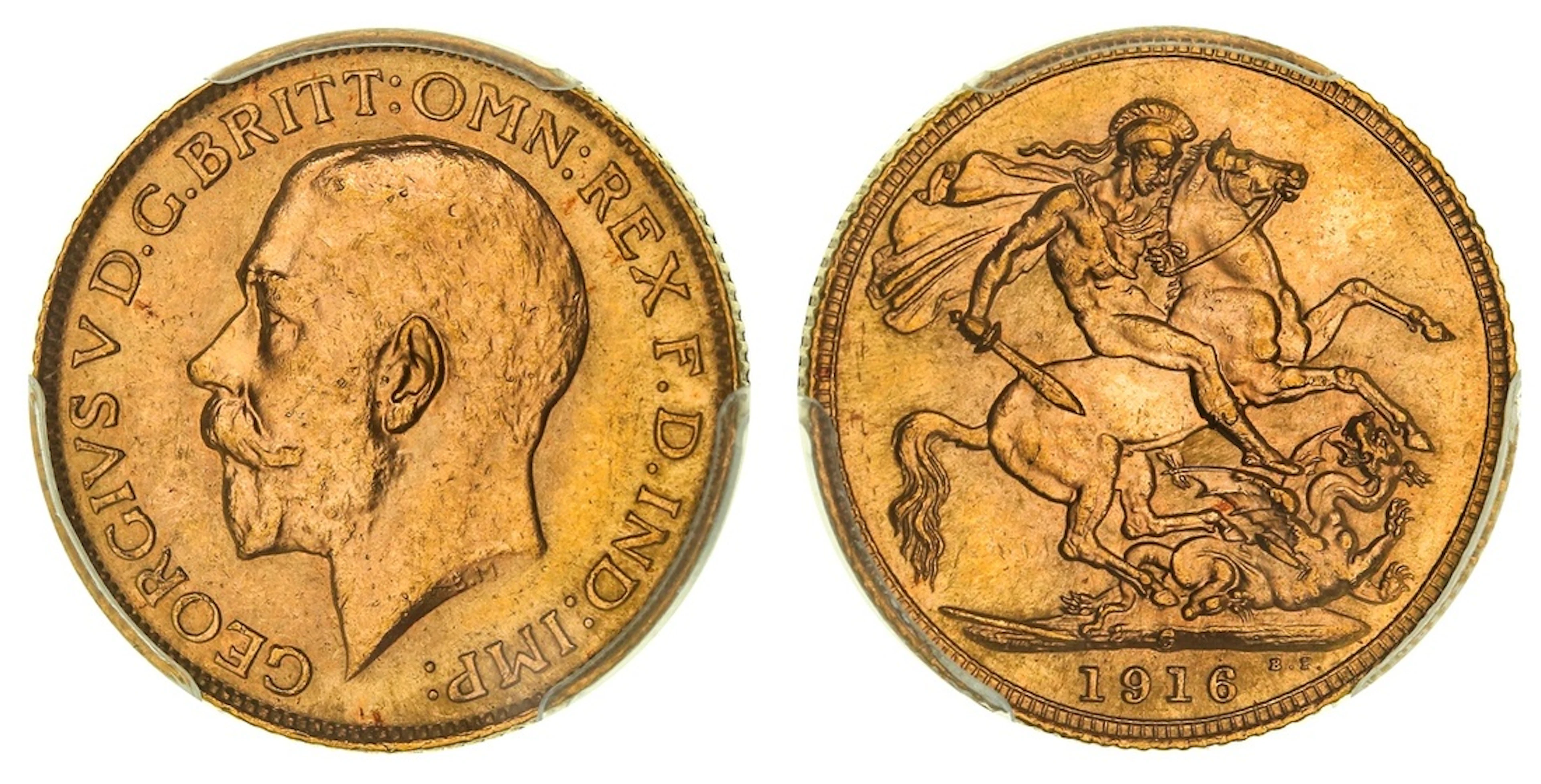 PCGS MS64 | Canada, George V (1910-1936), Sovereign, 1916-C, Ottawa