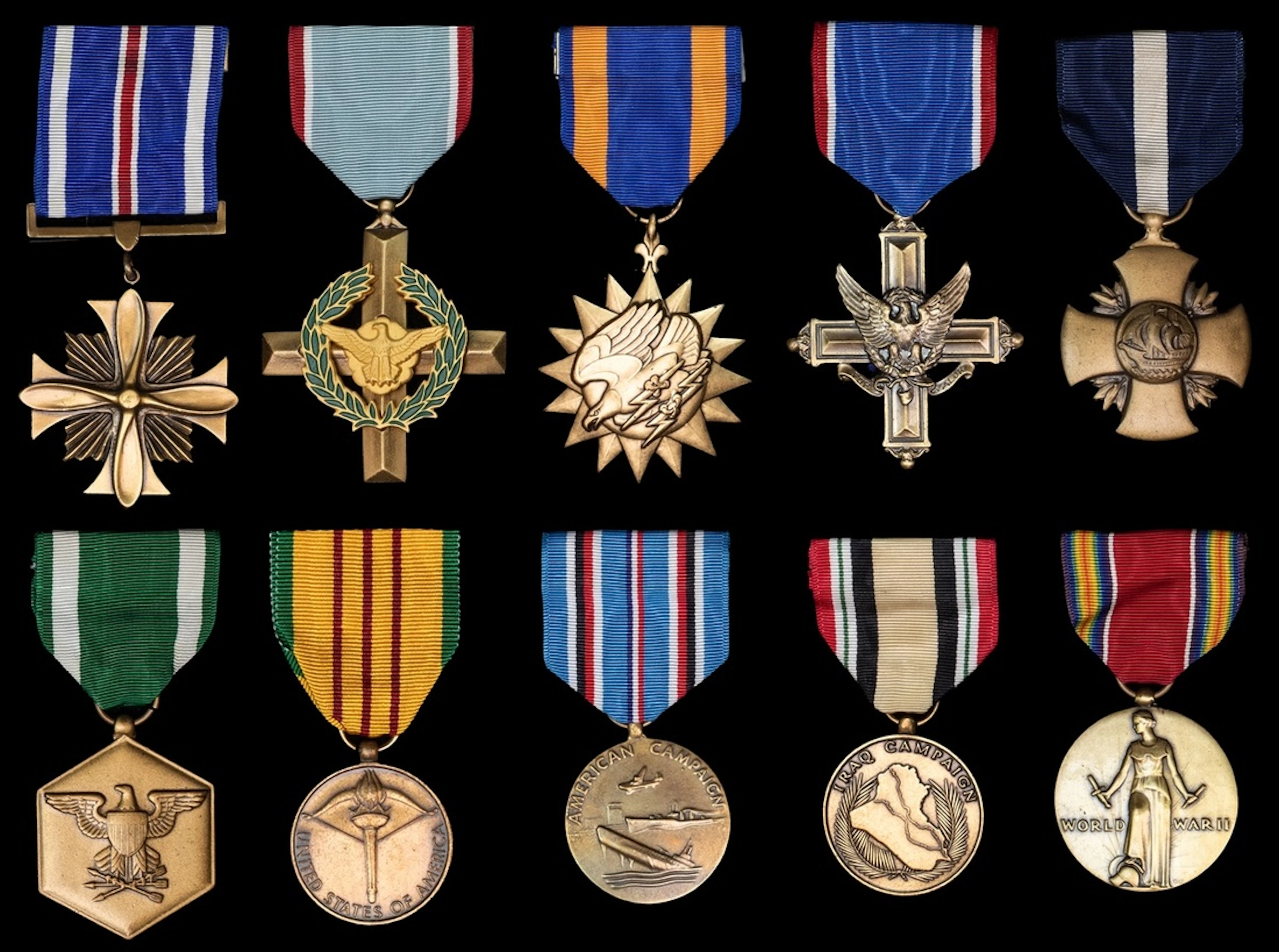 United States of America, an assortment of medals to include Legion