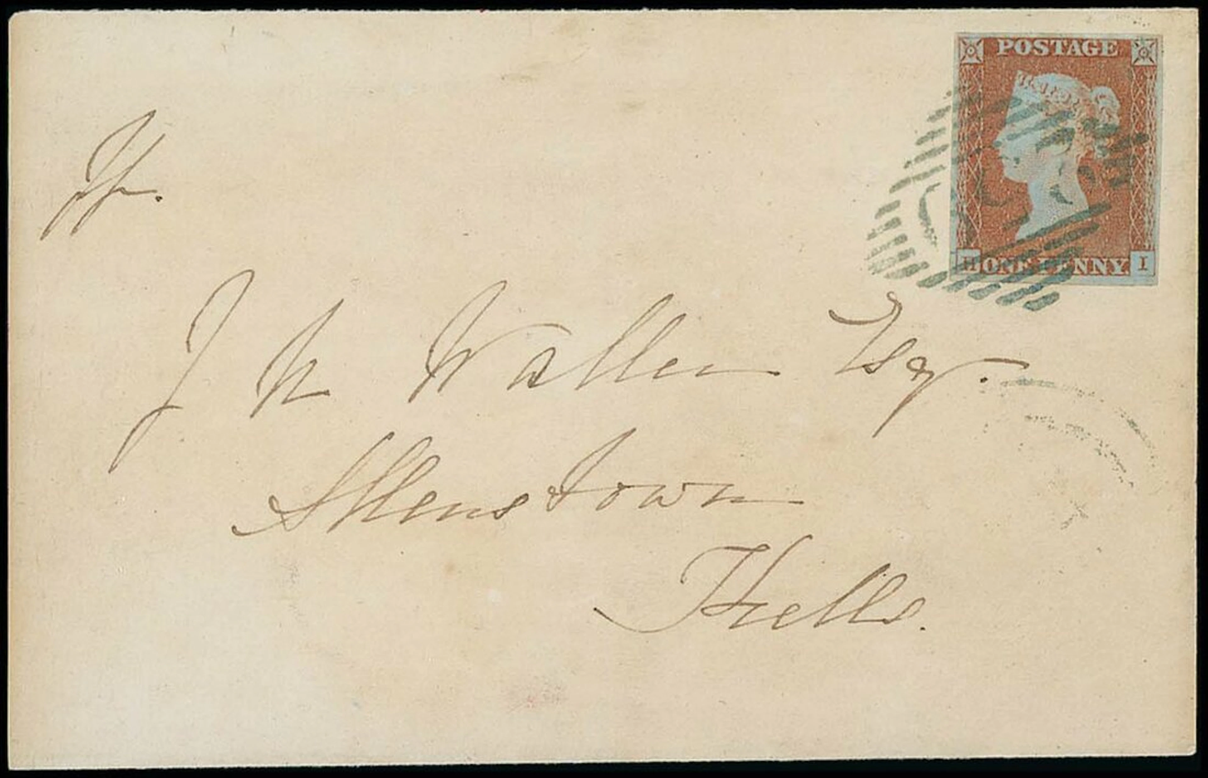Great Britain 1841-53 One Penny Red-Brown Plate 72: HI, good to large