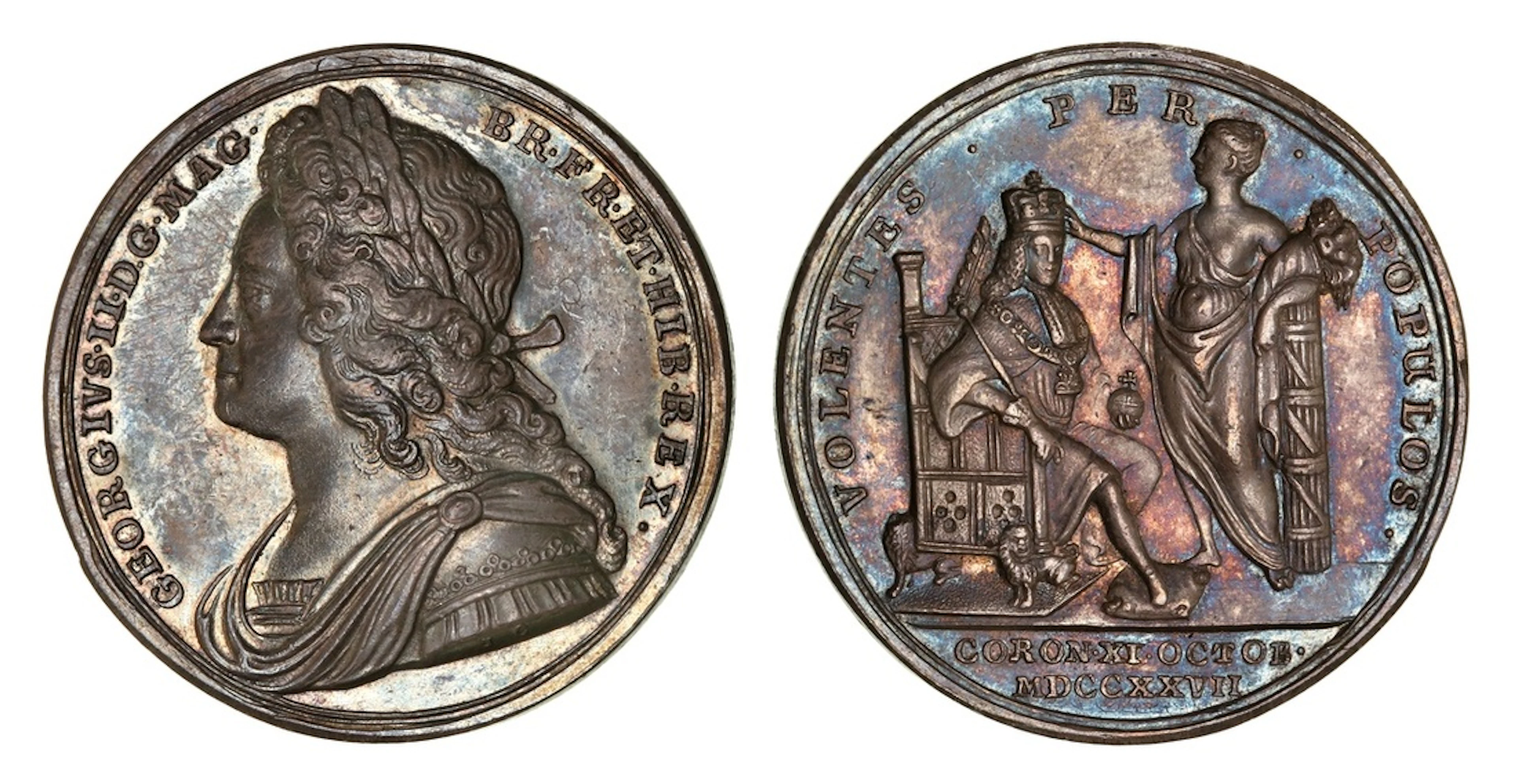 NGC MS61 | Coronation of George II, Official AR Medal, 1727, by John