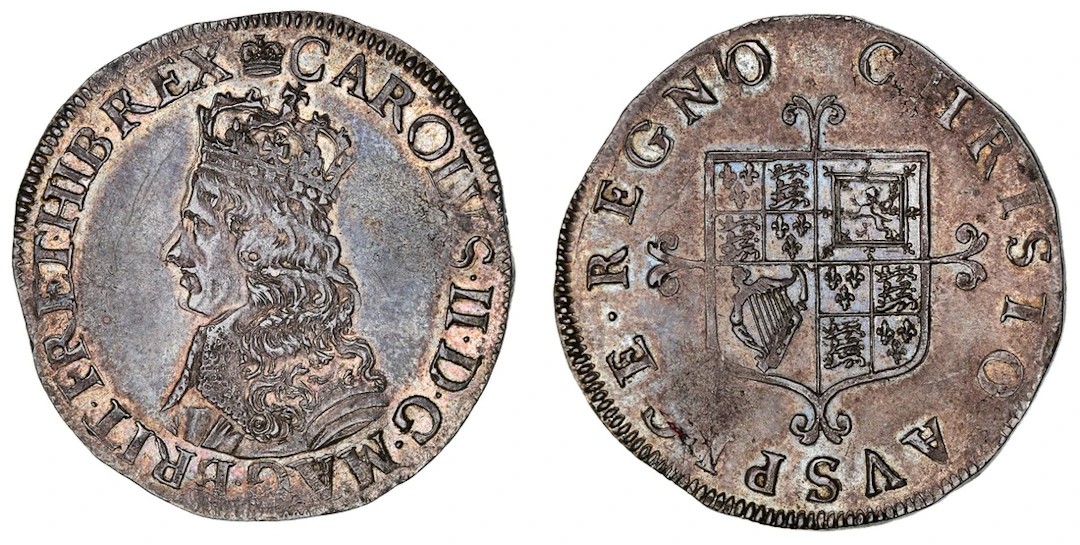 NGC AU58 | *Top Pop* | Charles II (1660-1685), First Hammered Issue