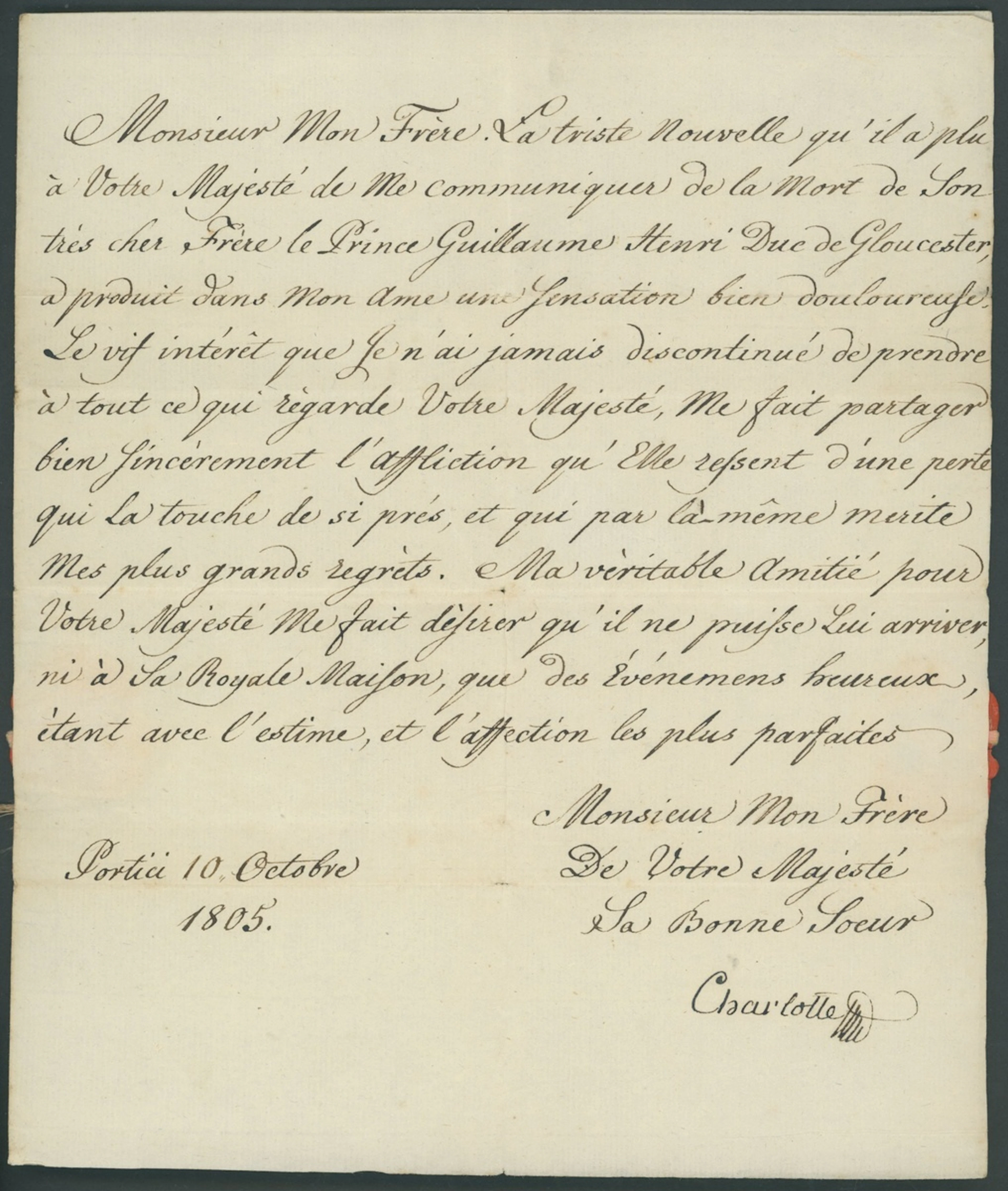 Great Britain / Naples Royalty Queen Maria Carolina (1752-1814) 1805