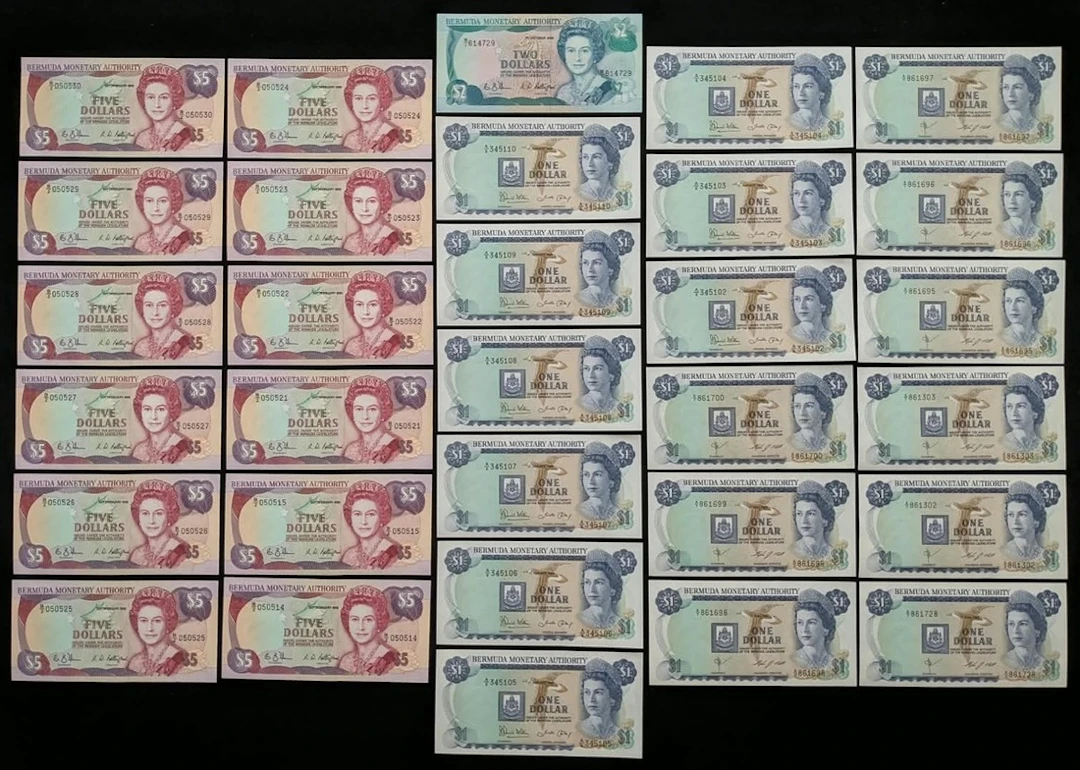 Bermuda Monetary Authority, a group of 31x, including $1 (9) 1984