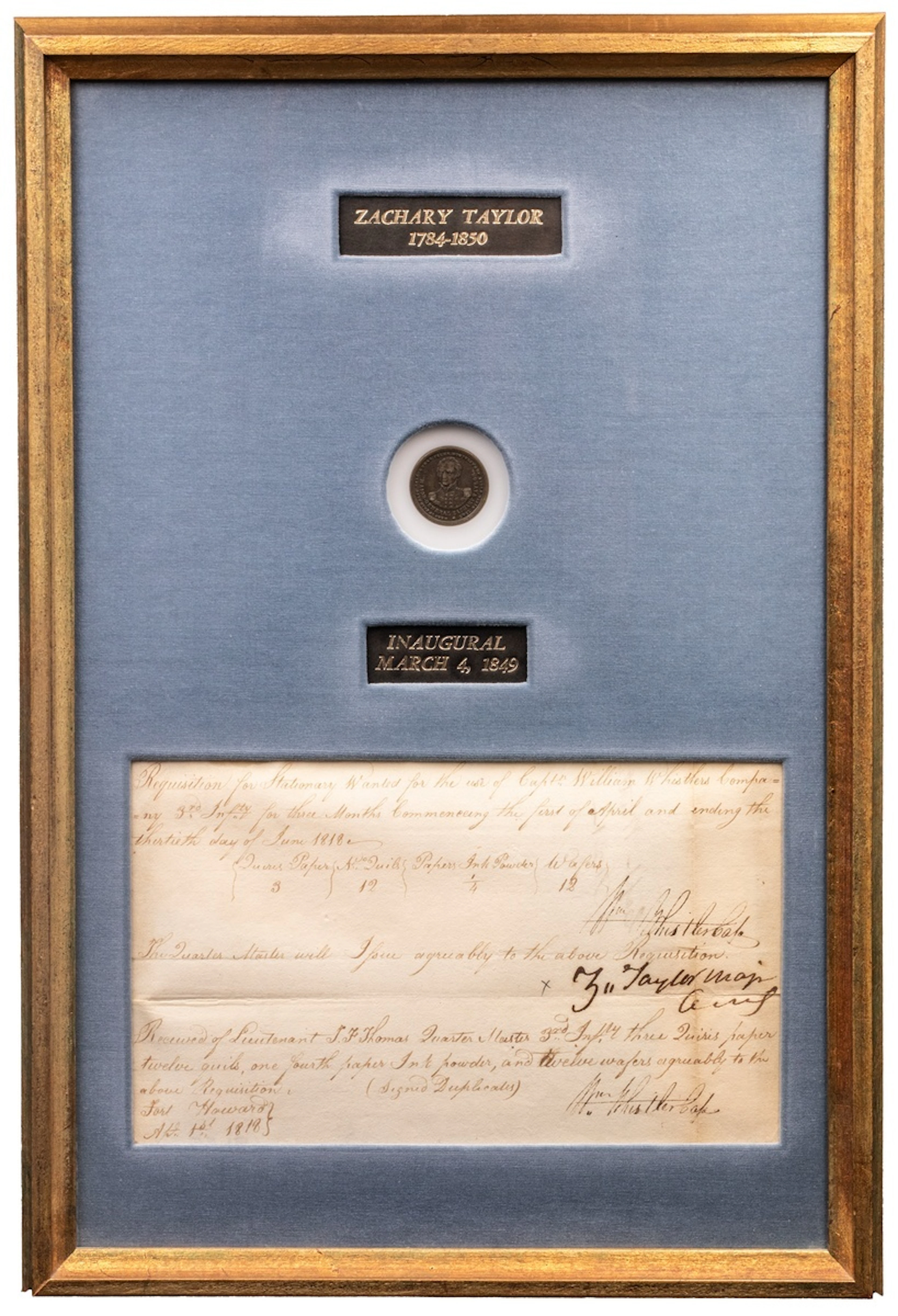Commanders-in-Chief, ZACHARY TAYLOR, 12th President of the United