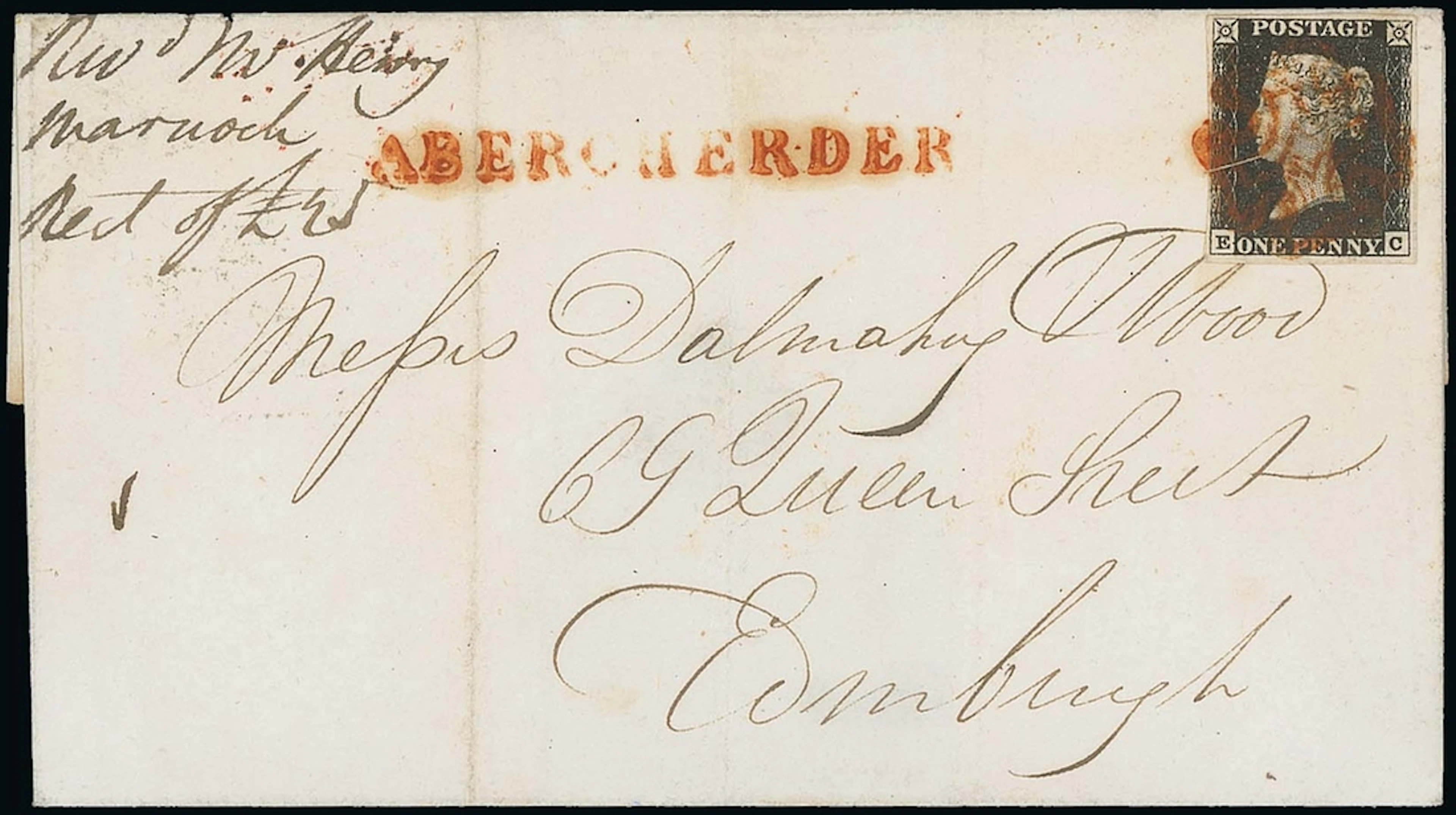 Great Britain 1840 One Penny Black Plate 1b EC, clear margins all