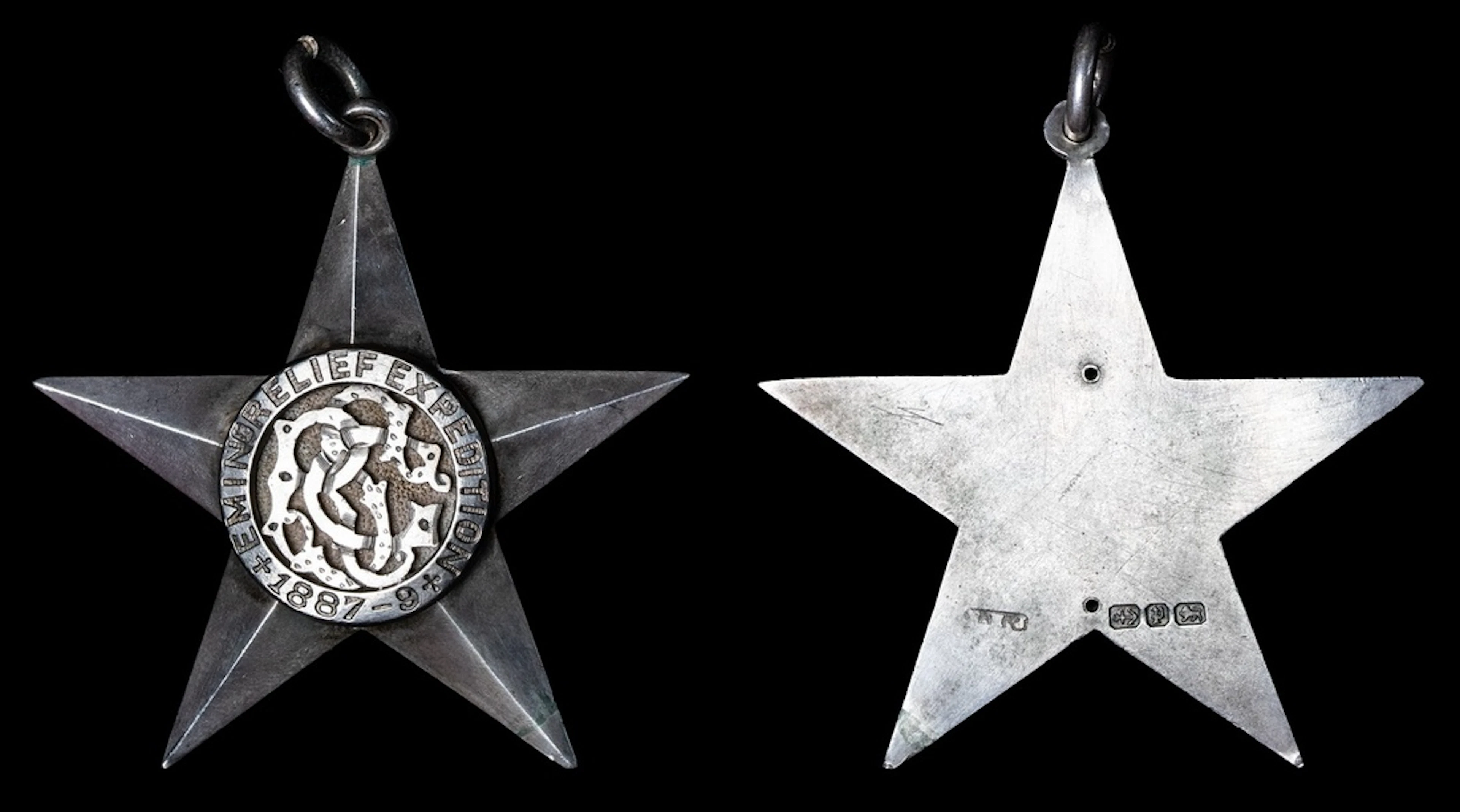 Emin Relief Expedition Star 1887-89, silver, hallmarks for Birmingham