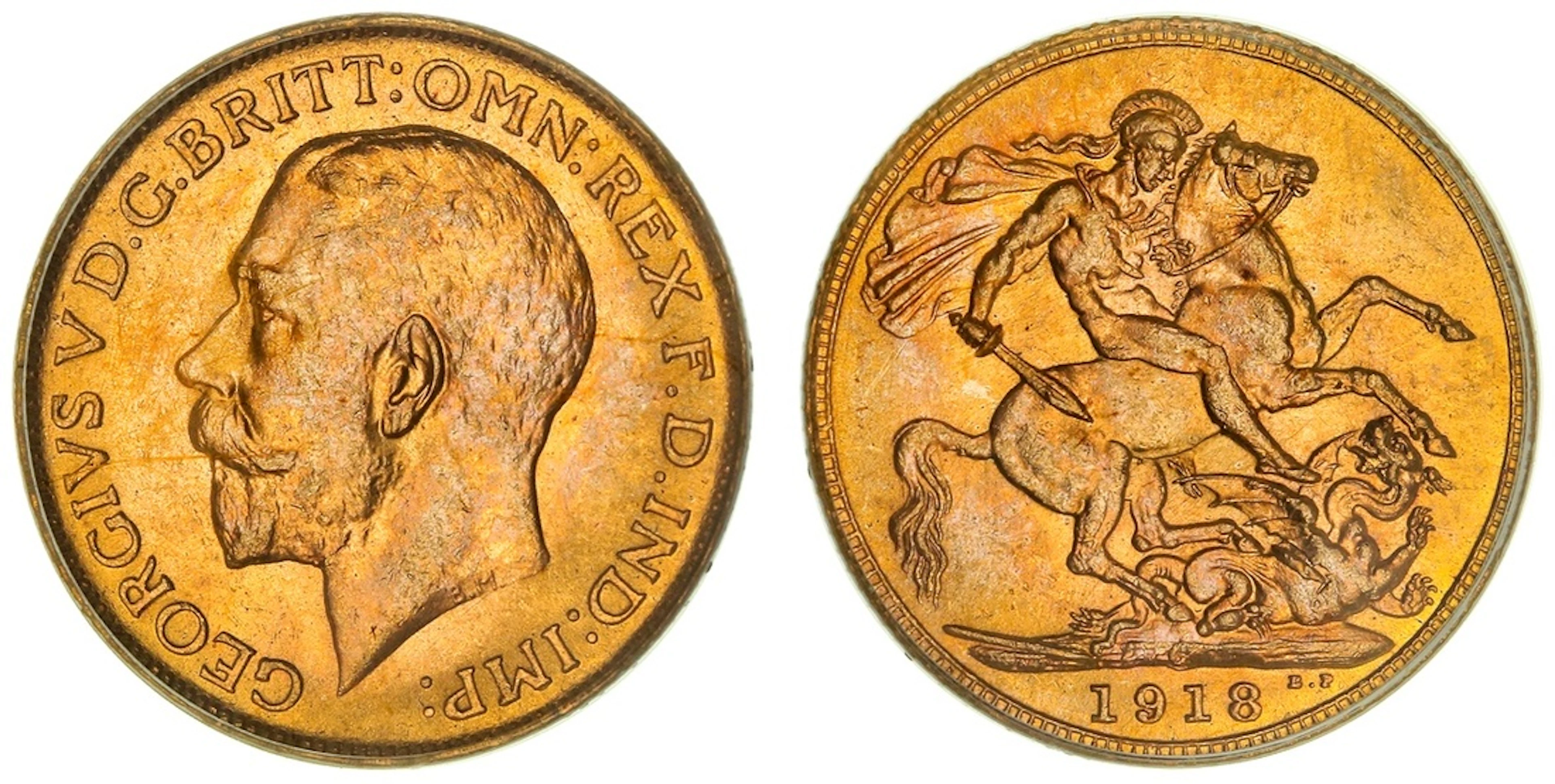 PCGS MS63 | Canada, George V (1910-1936), Sovereign, 1918-C, Ottawa