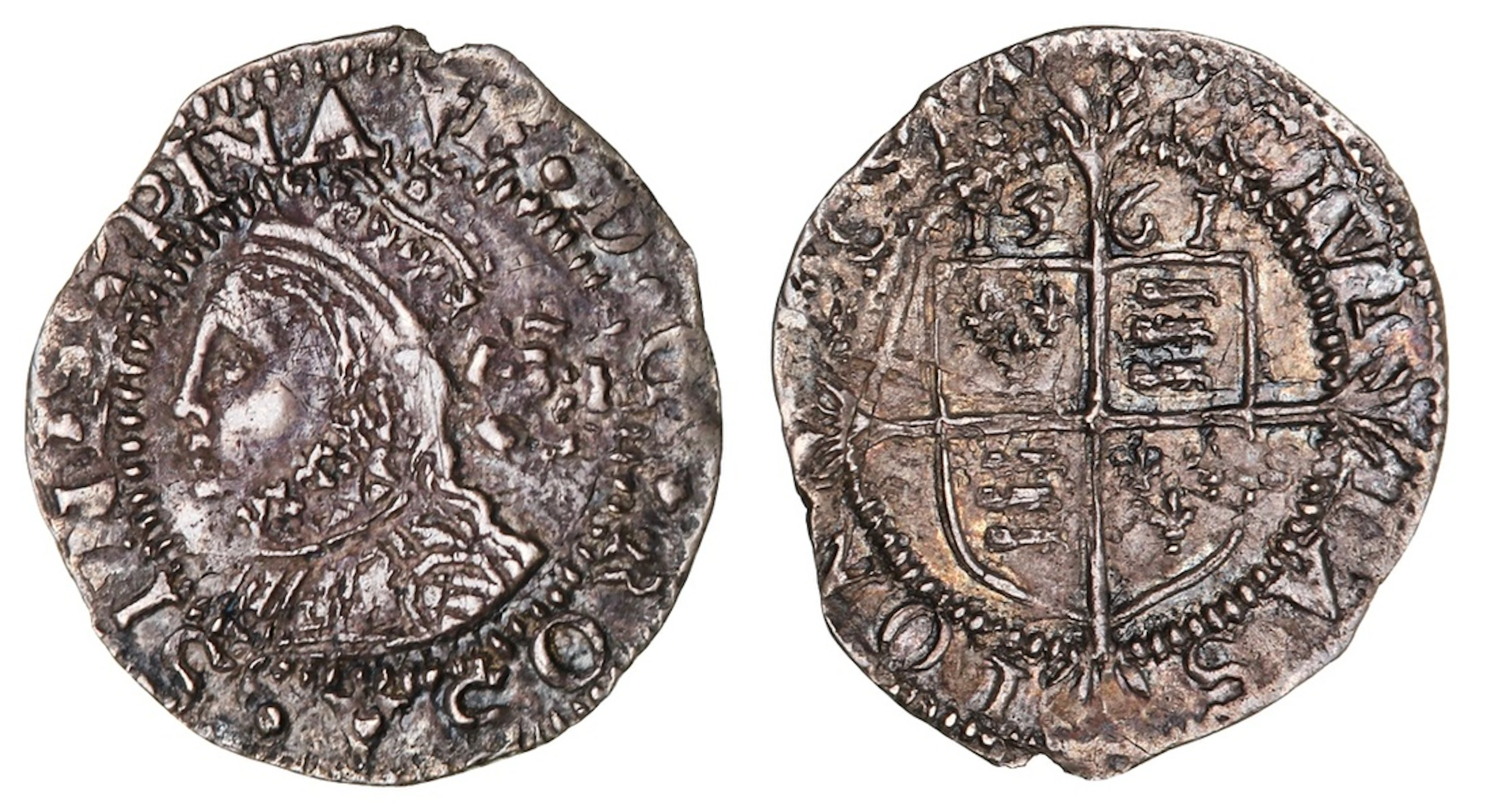 NGC AU | Elizabeth I (1558-1603), Third and Fourth Issues, Threefarthings
