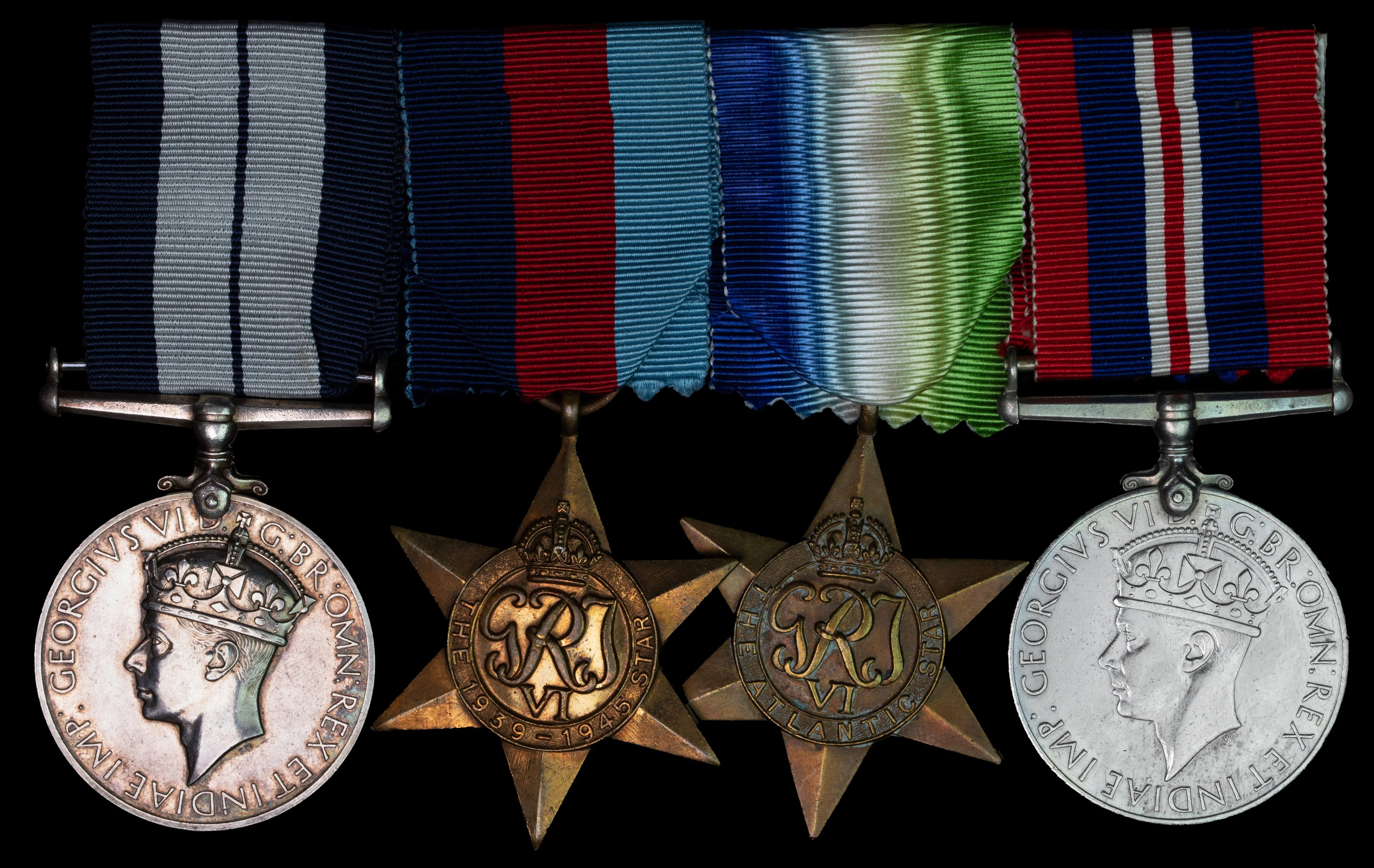 The 1945 D.S.M. group of four awarded to Wartime Leading Seaman P.
