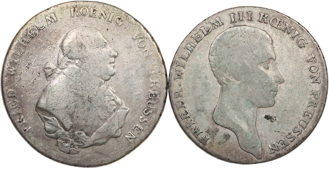 Germany, Kingdom of Prussia, a pair, including silver thaler and reichsthaler