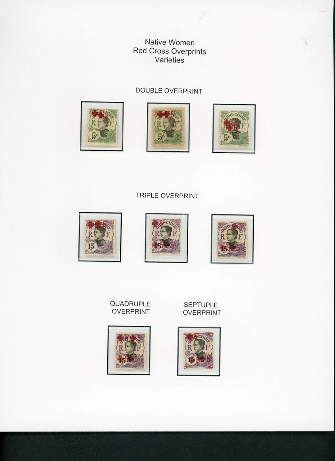 Indo-China French Indo-Chinese Post Office 1914 Red Cross issue