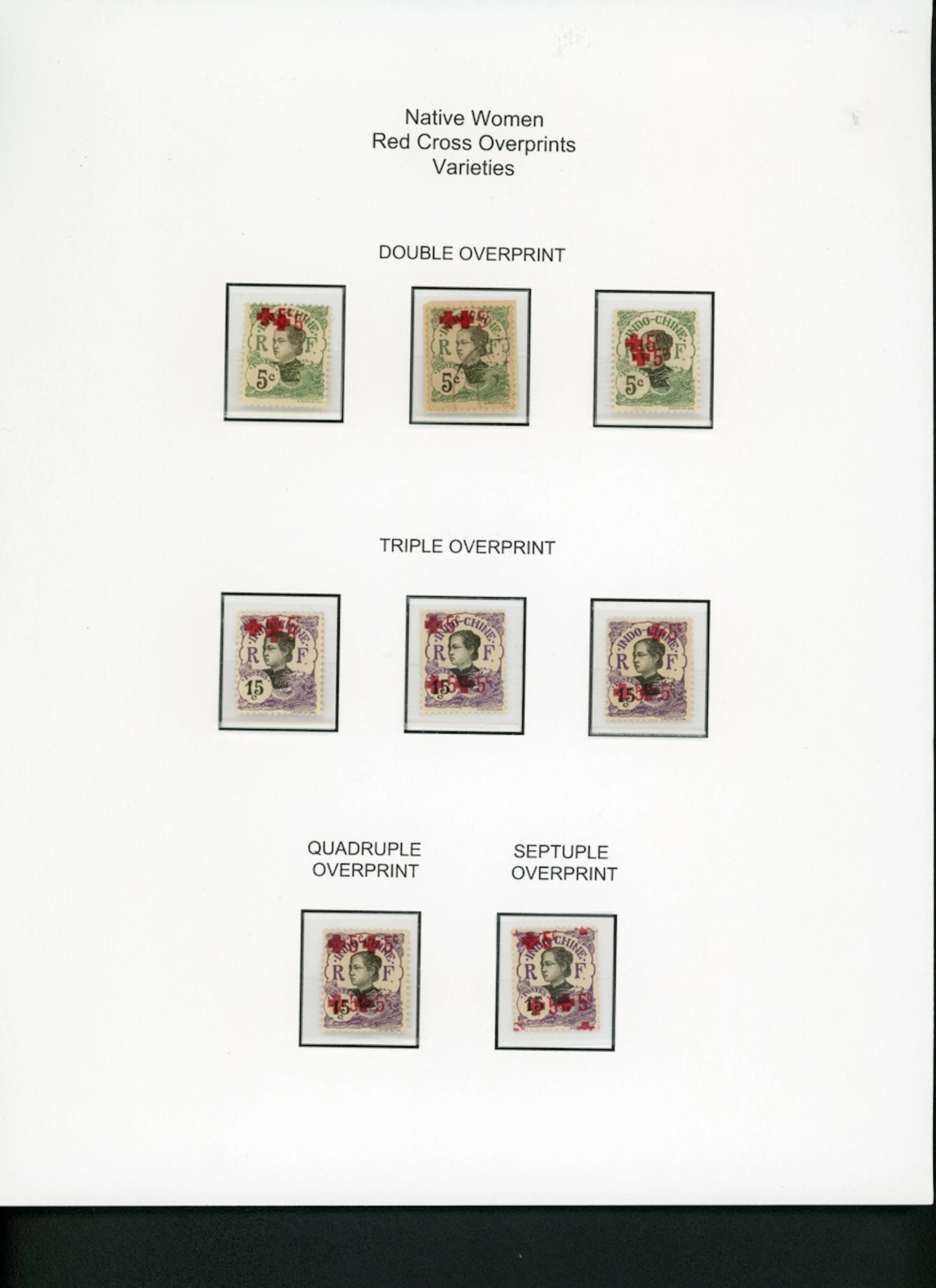 Indo-China French Indo-Chinese Post Office 1914 Red Cross issue