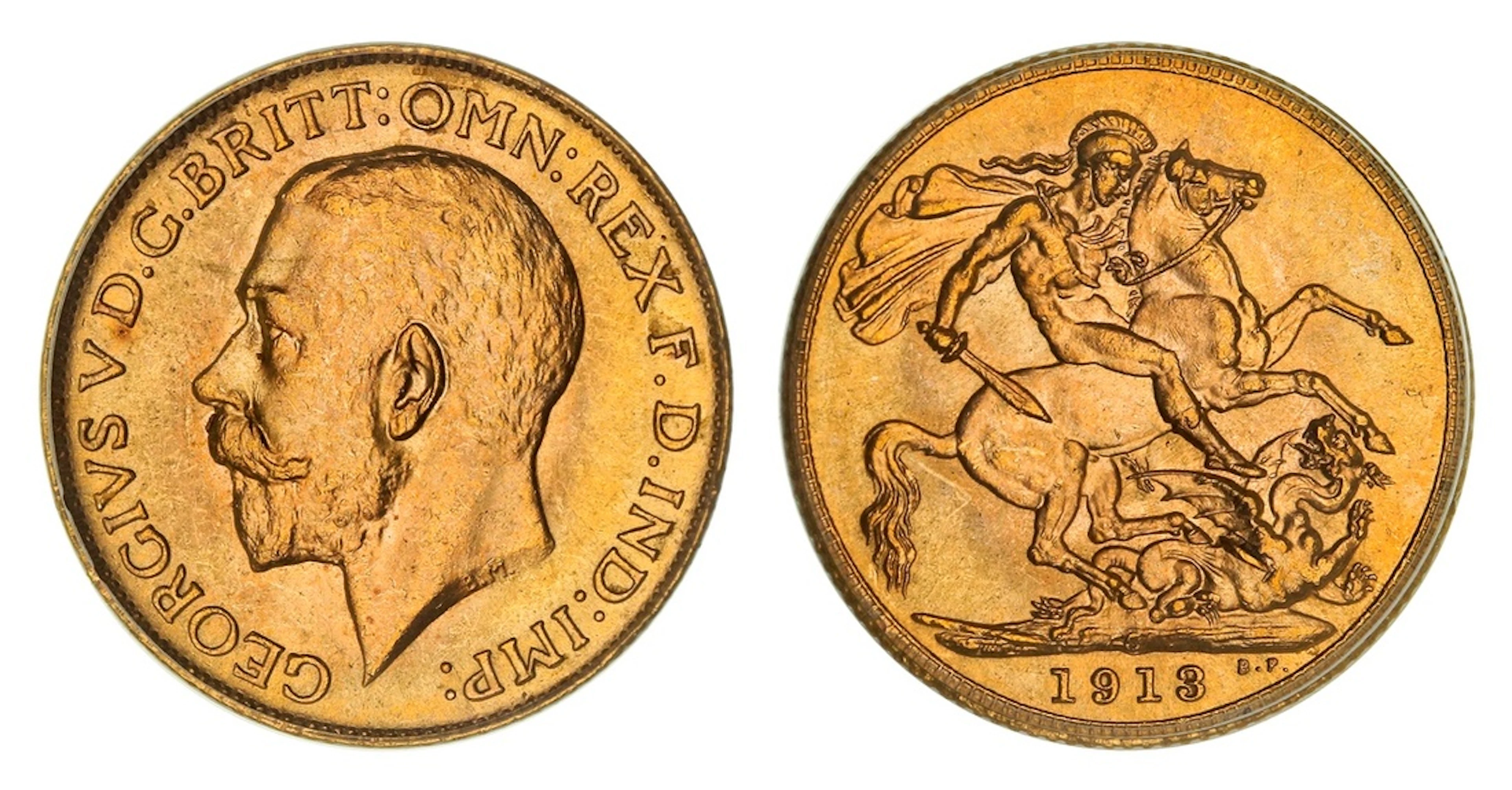 PCGS MS64 | Canada, George V (1910-1936), Sovereign, 1913-C, Ottawa