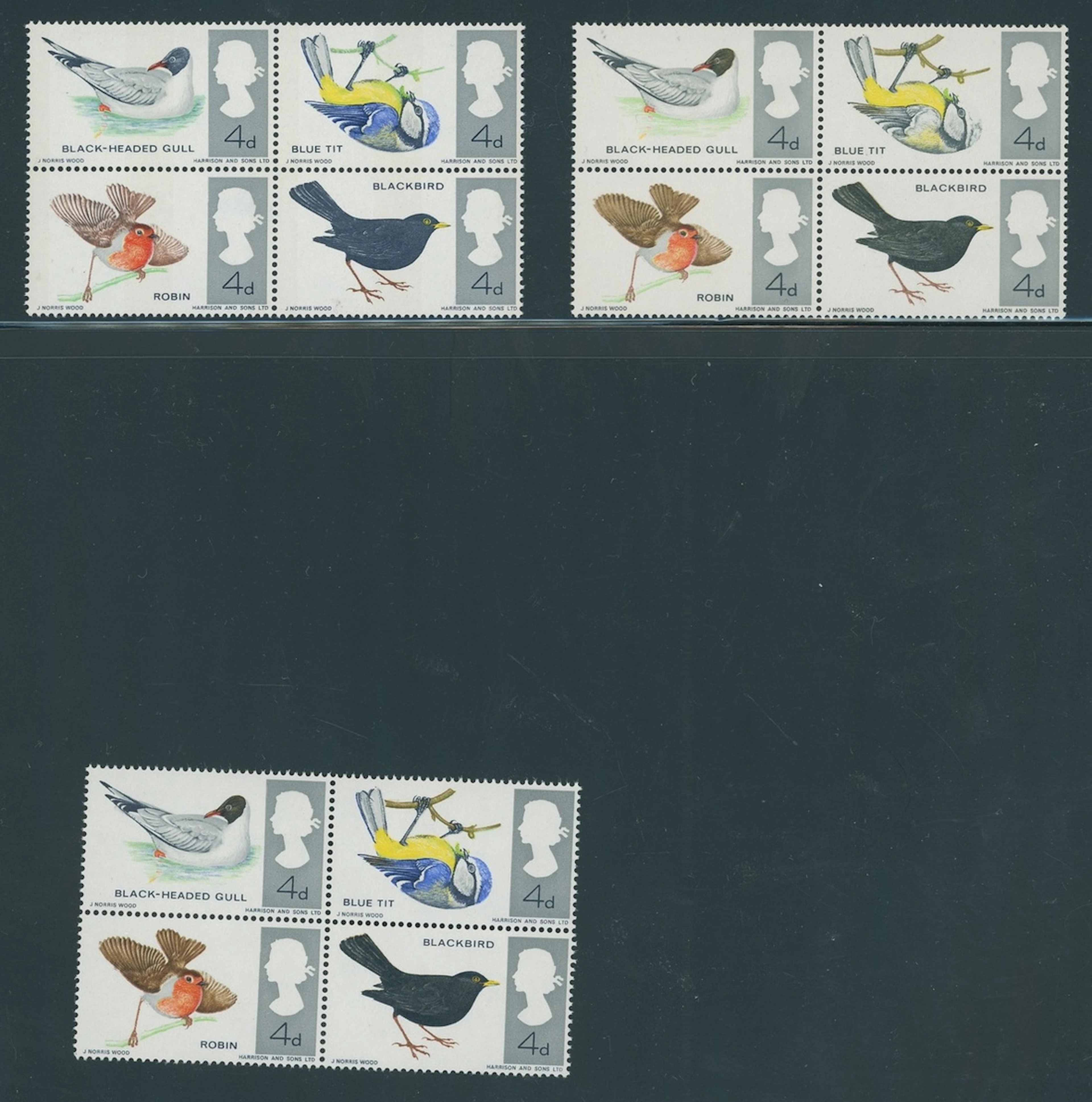 Great Britain Queen Elizabeth II 1966-72, a mint range of errors with