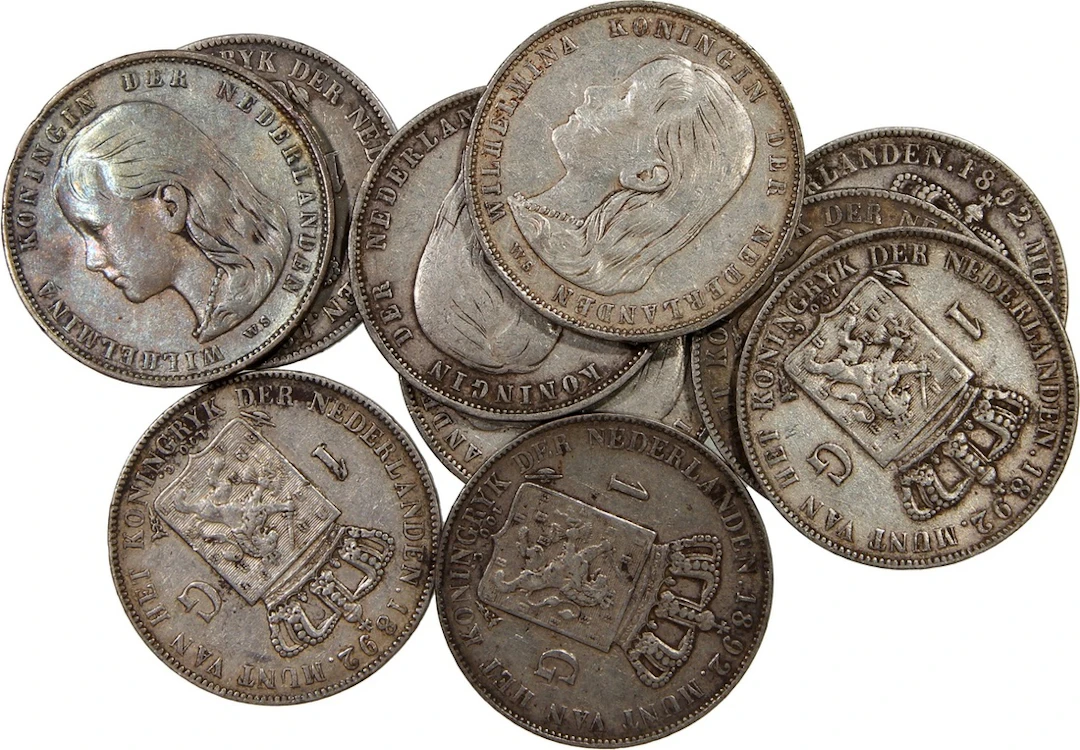 Netherlands, Wilhelmina I 1 gulden (10), 1892