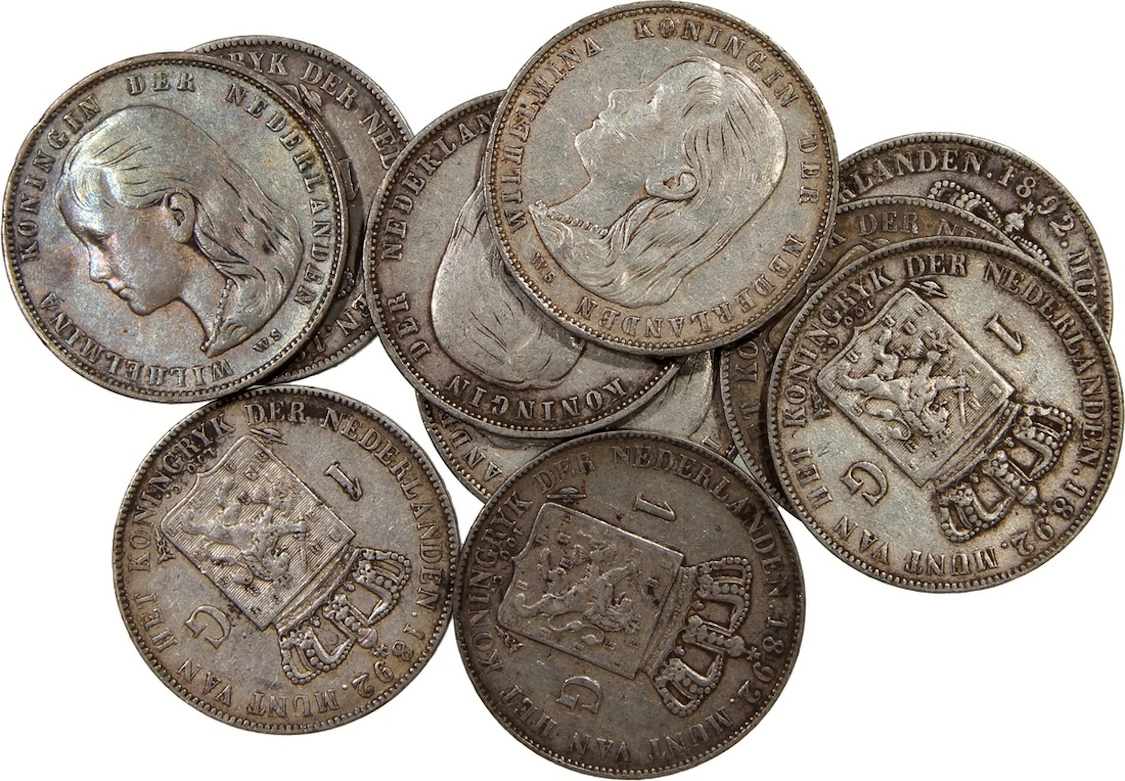 Netherlands, Wilhelmina I 1 gulden (10), 1892